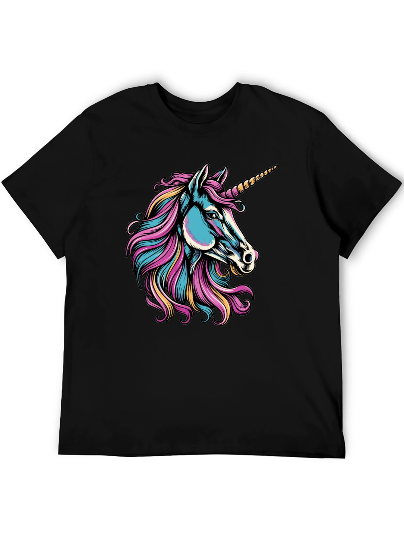 Unicorn Graphic Black T-Shirt