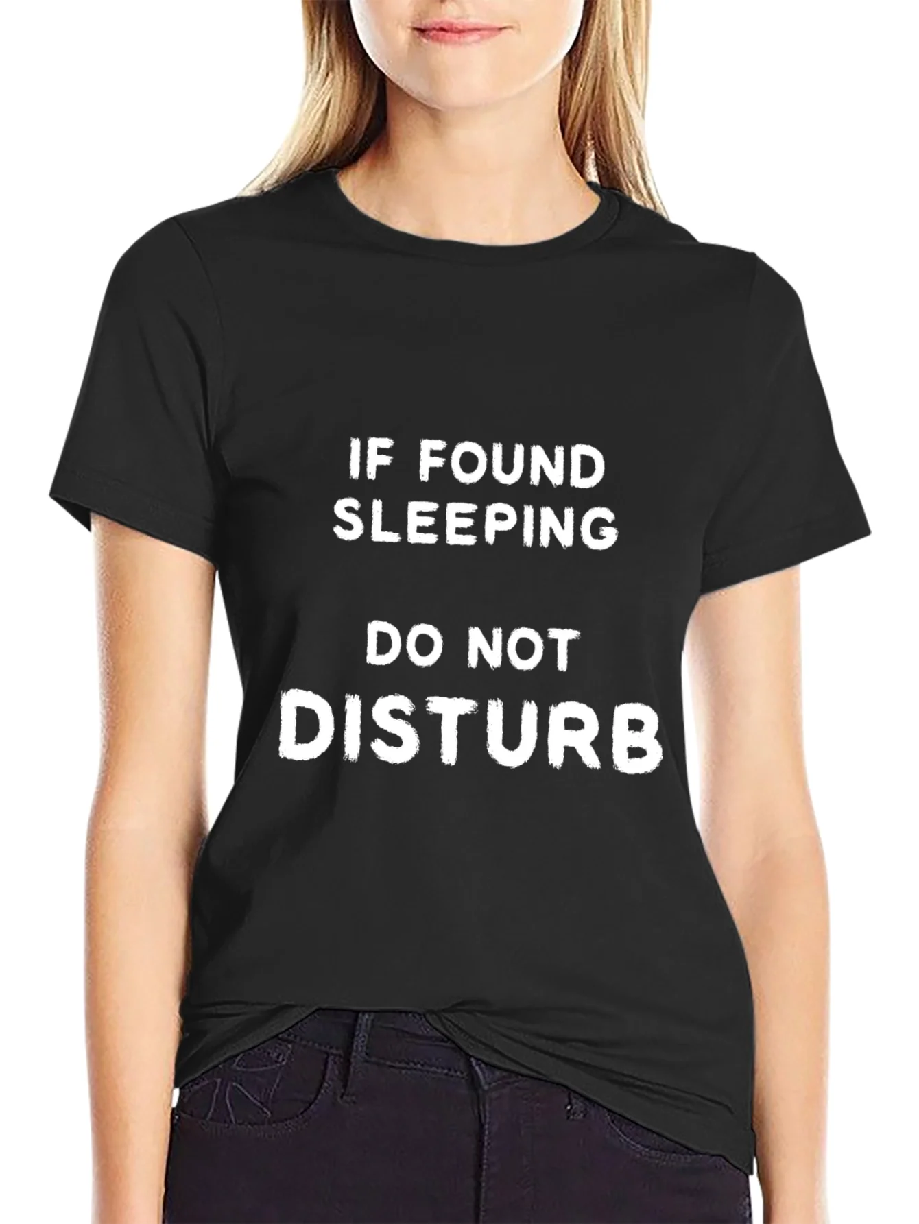 Funny Sleeping Graphic Tee - Do Not Disturb