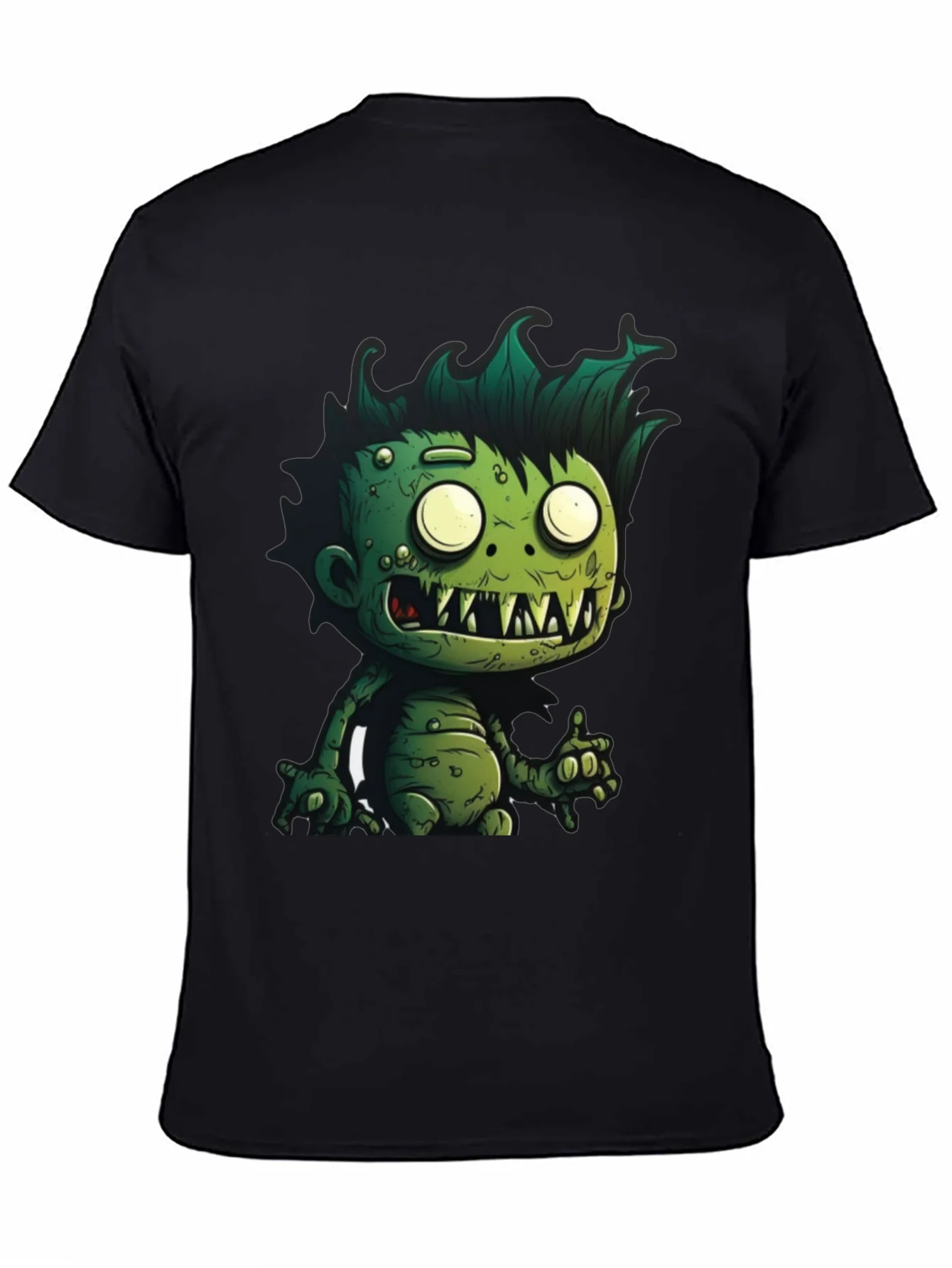 Monster Graphic Tee - Cartoon Zombie T-Shirt