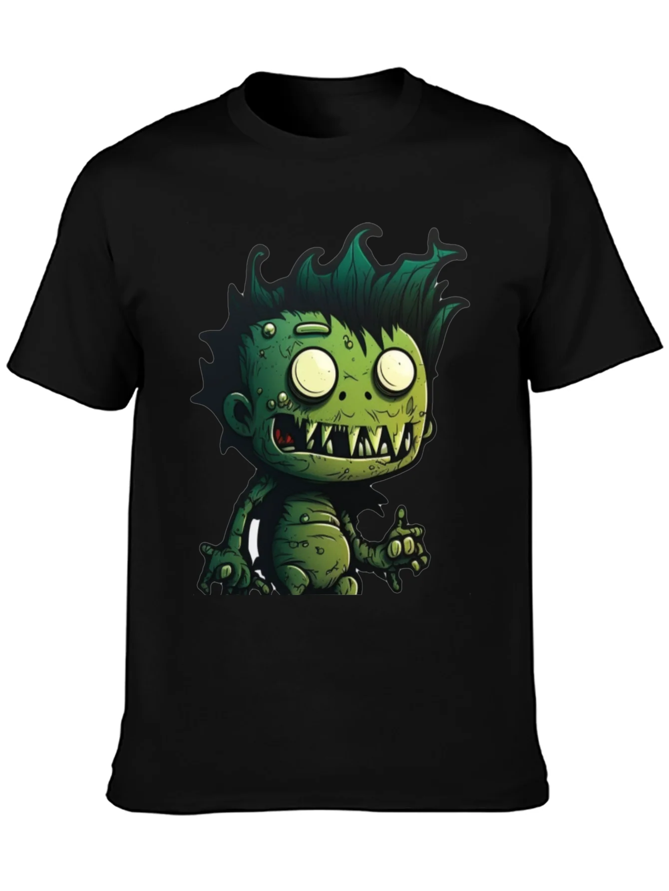 Monster Graphic Tee - Cartoon Zombie T-Shirt