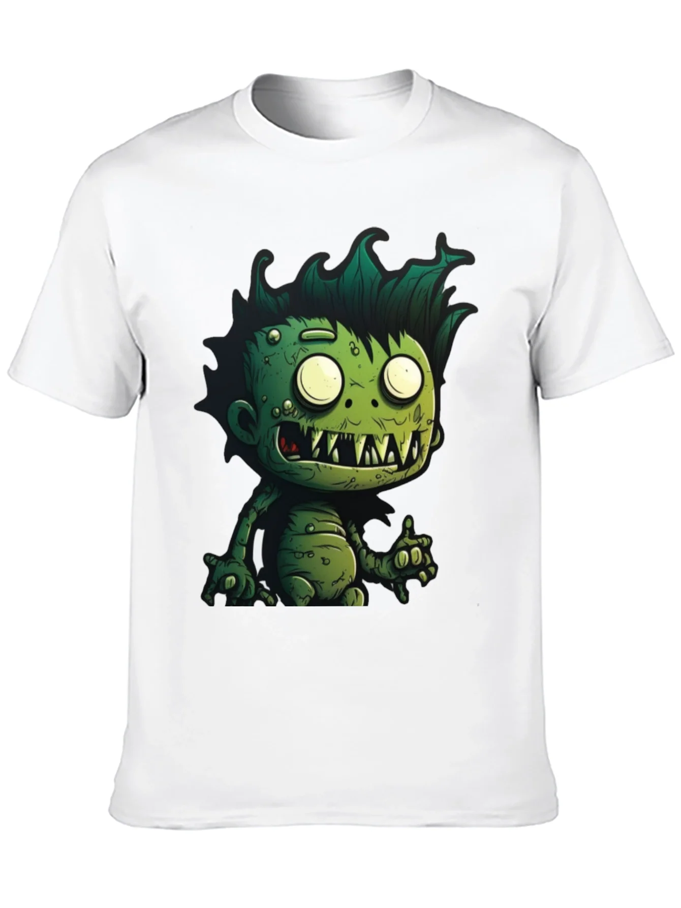 Monster Graphic Tee - Cartoon Zombie T-Shirt