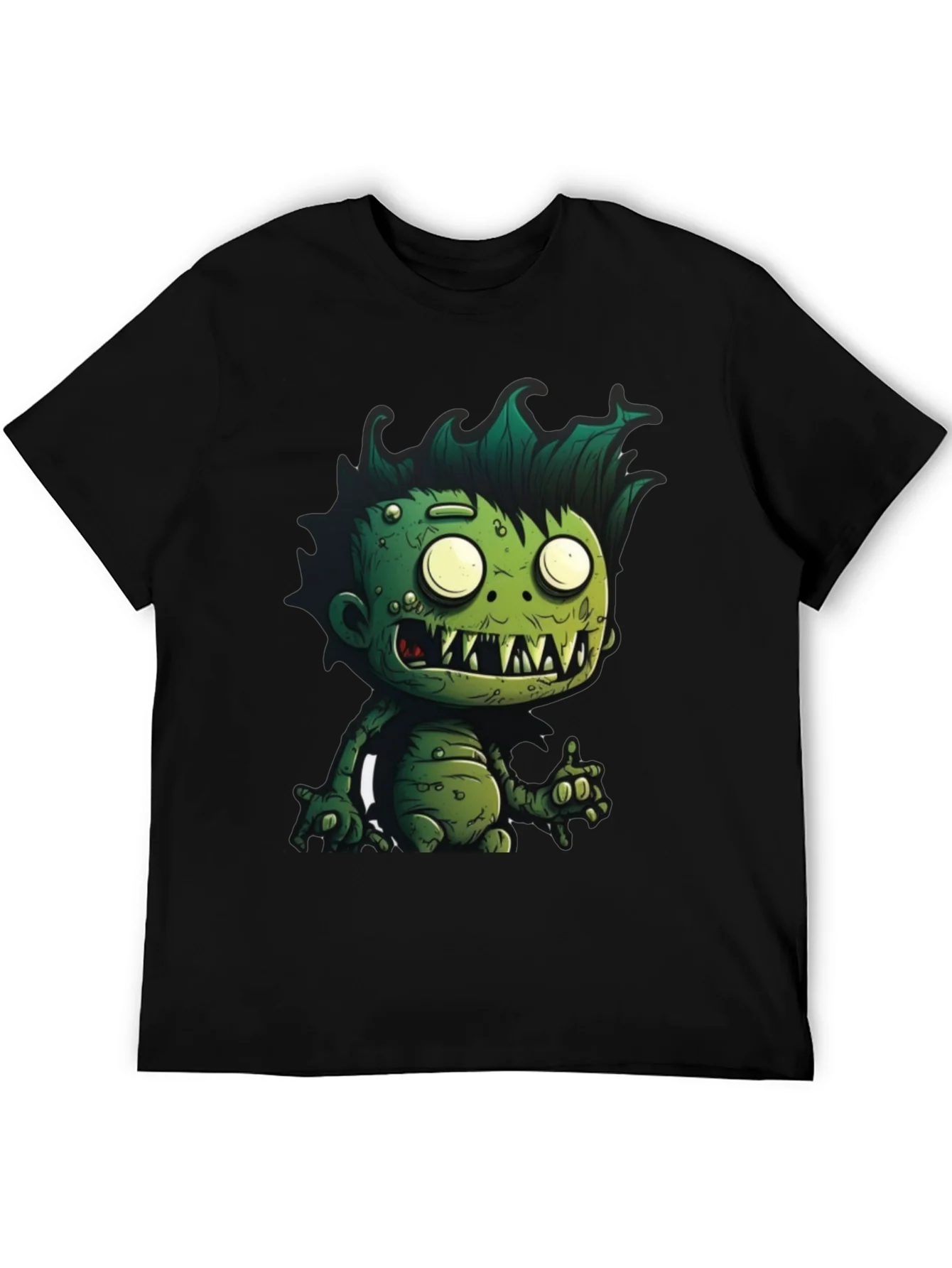Monster Graphic Tee - Cartoon Zombie T-Shirt