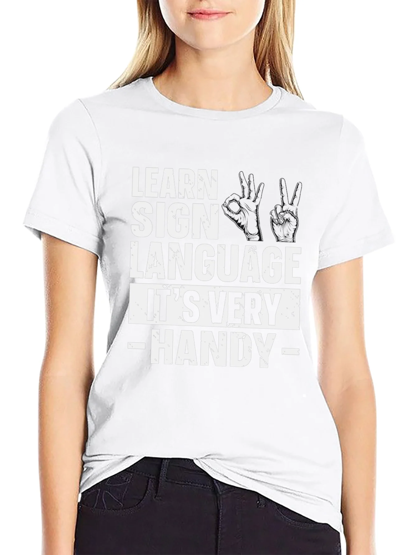 Learn Sign Language Graphic T-Shirt