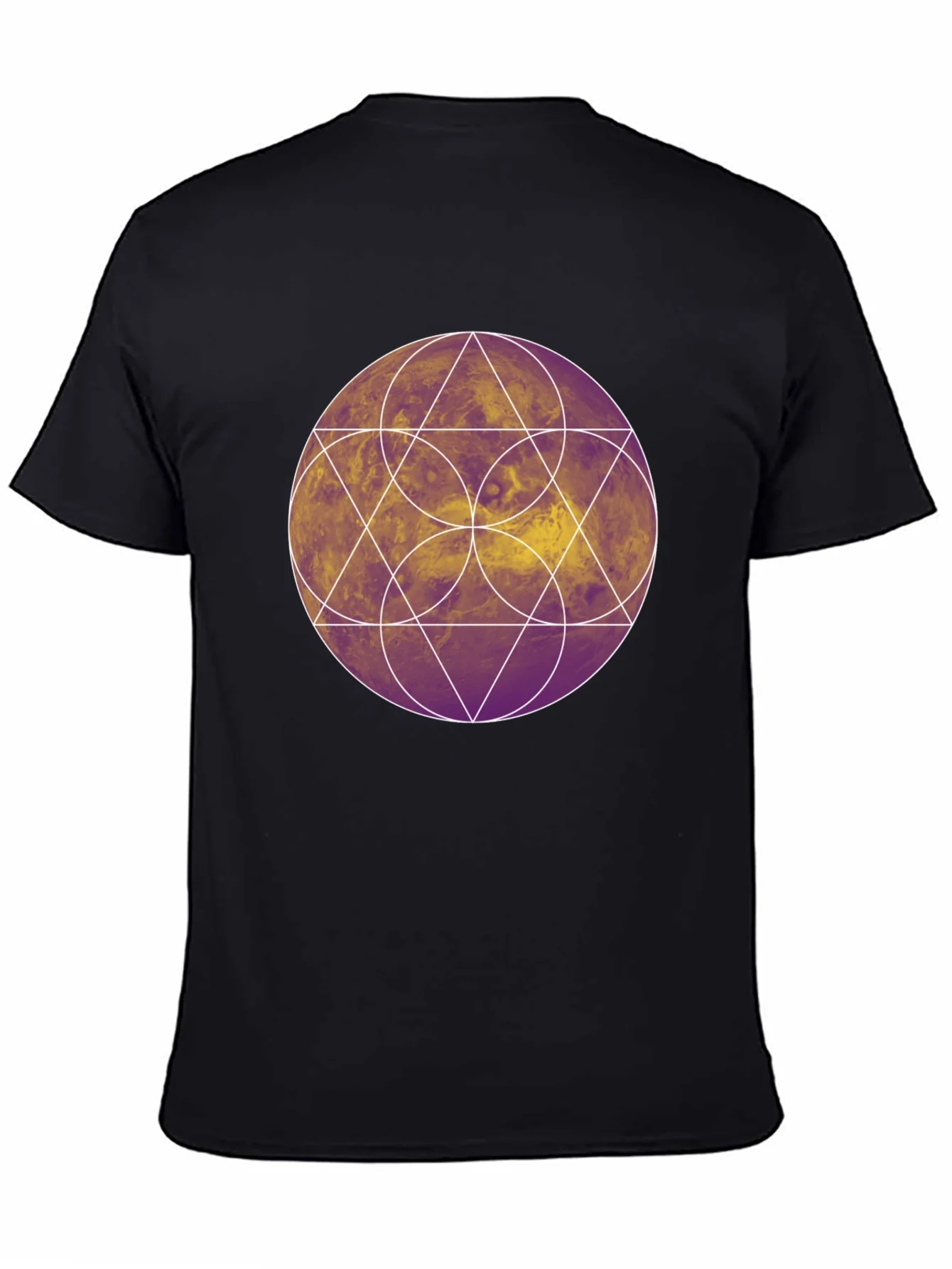 Geometric Graphic Tee - Black