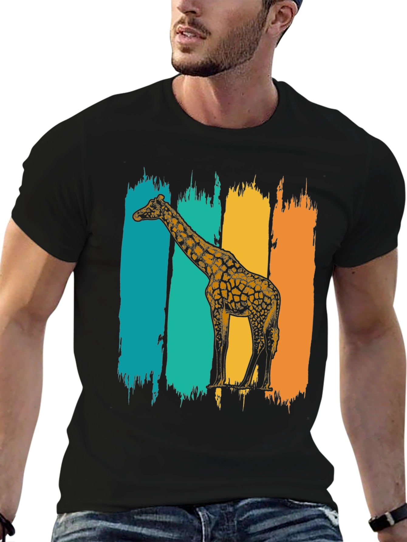 Retro Giraffe Graphic T-Shirt