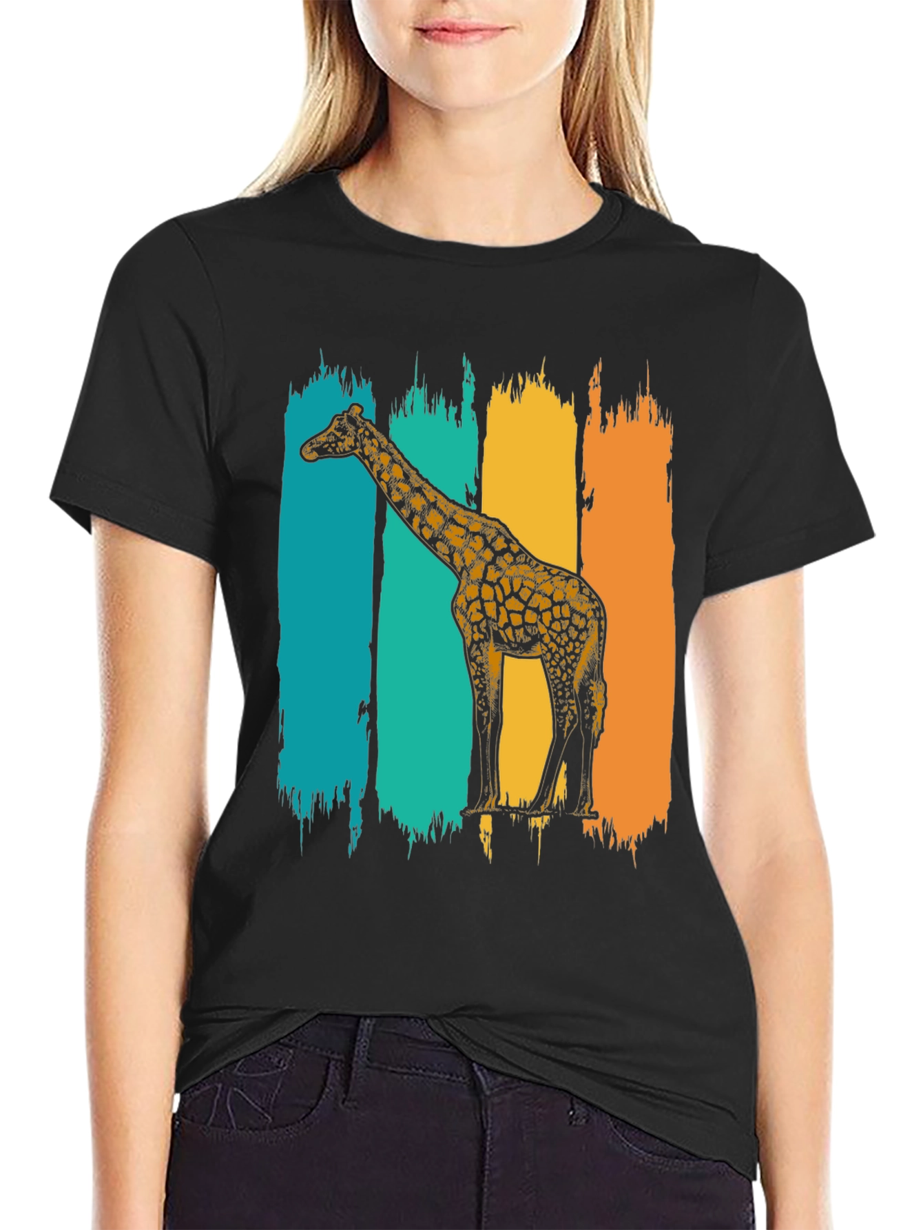 Retro Giraffe Graphic T-Shirt