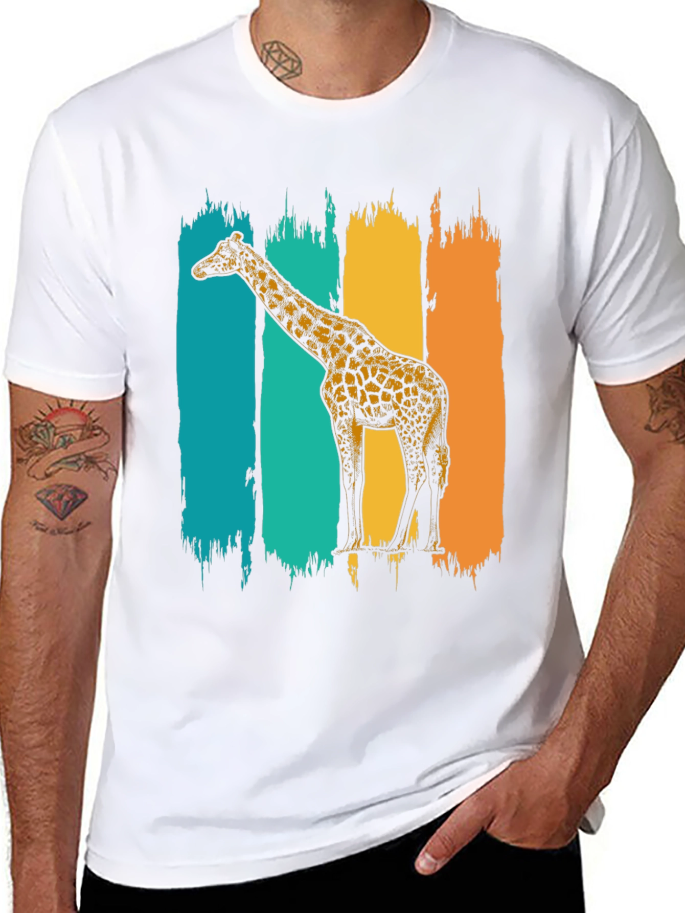 Retro Giraffe Graphic T-Shirt