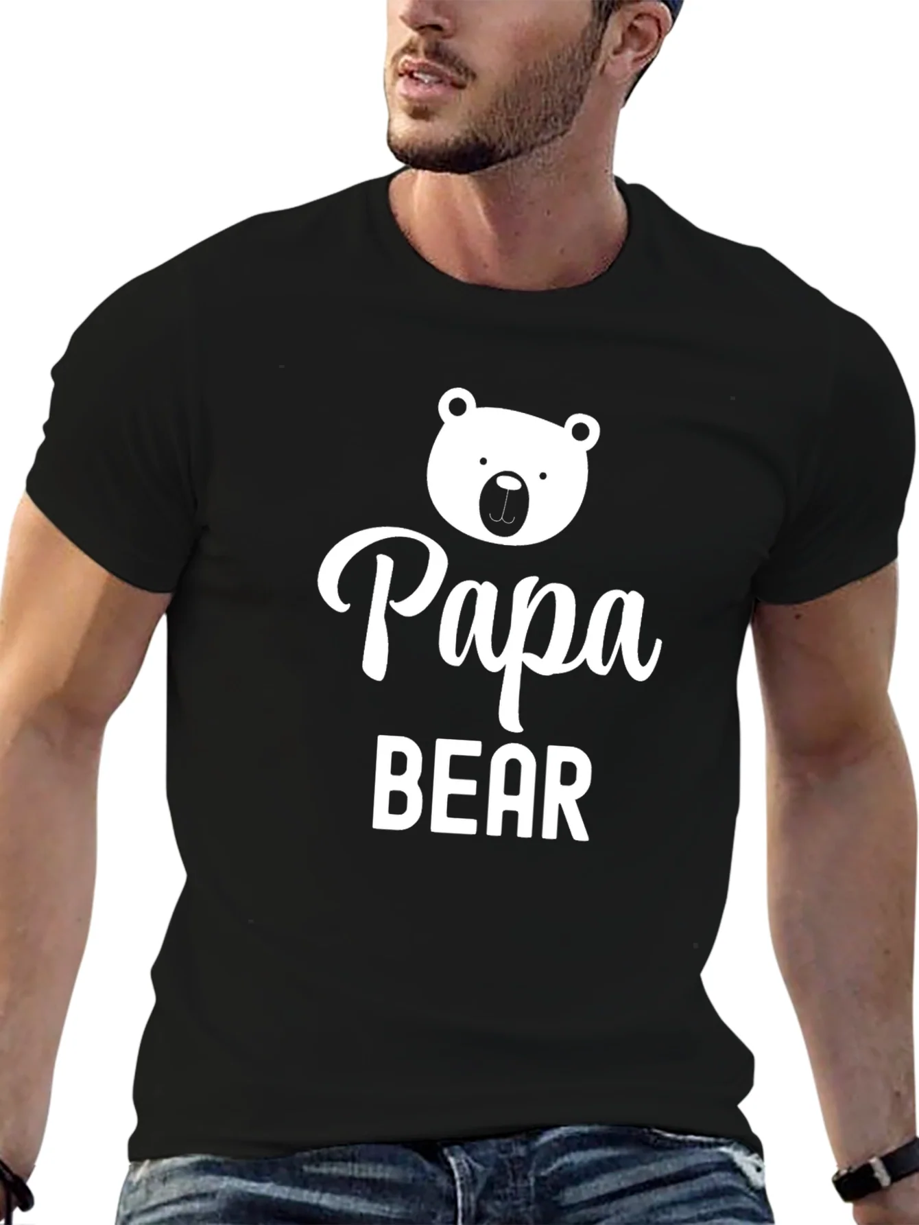 Papa Bear Graphic Tee - Fathers Day Shirt