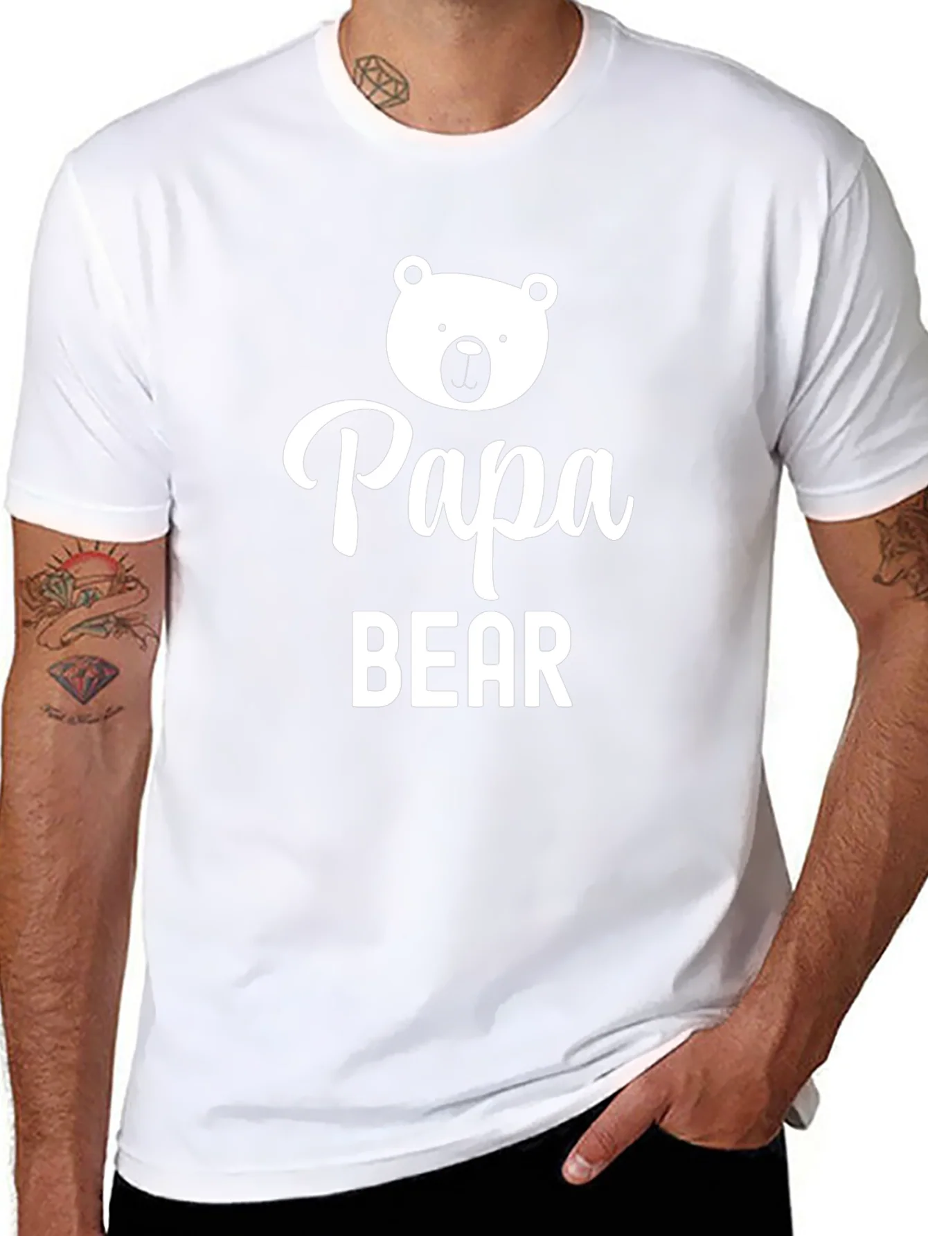 Papa Bear Graphic Tee - Fathers Day Shirt