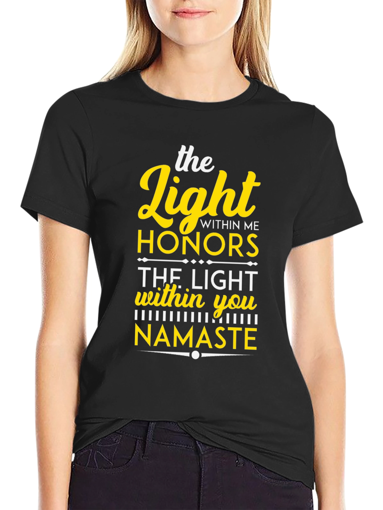 The Light Within Namaste Black T-Shirt