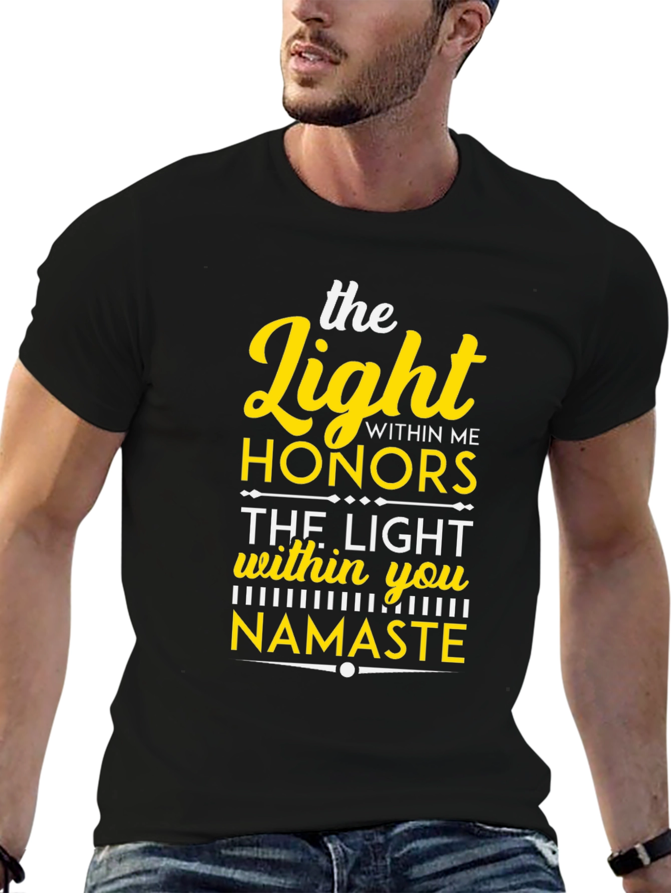 The Light Within Namaste Black T-Shirt