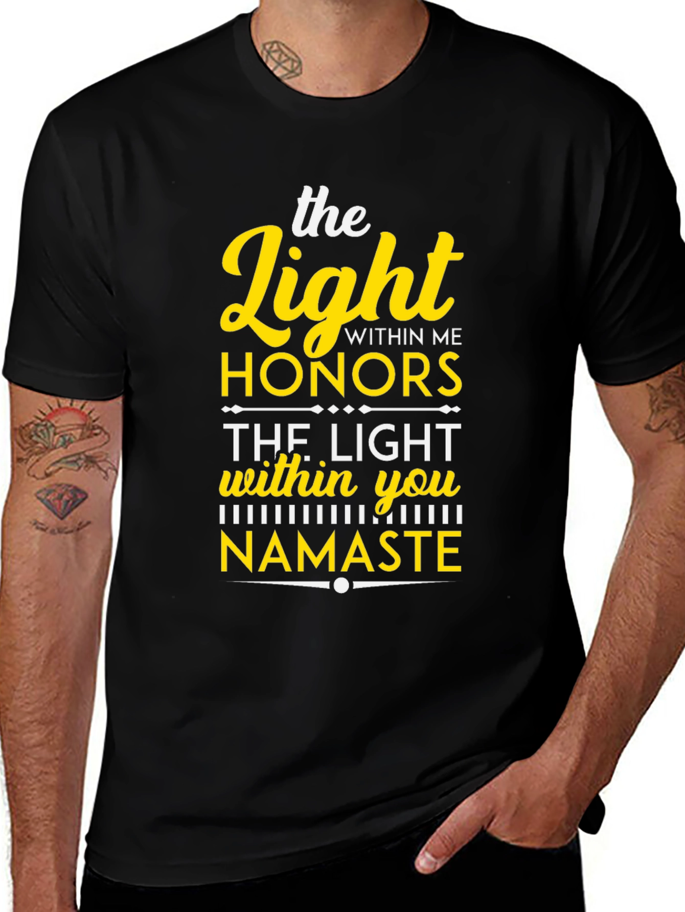 The Light Within Namaste Black T-Shirt