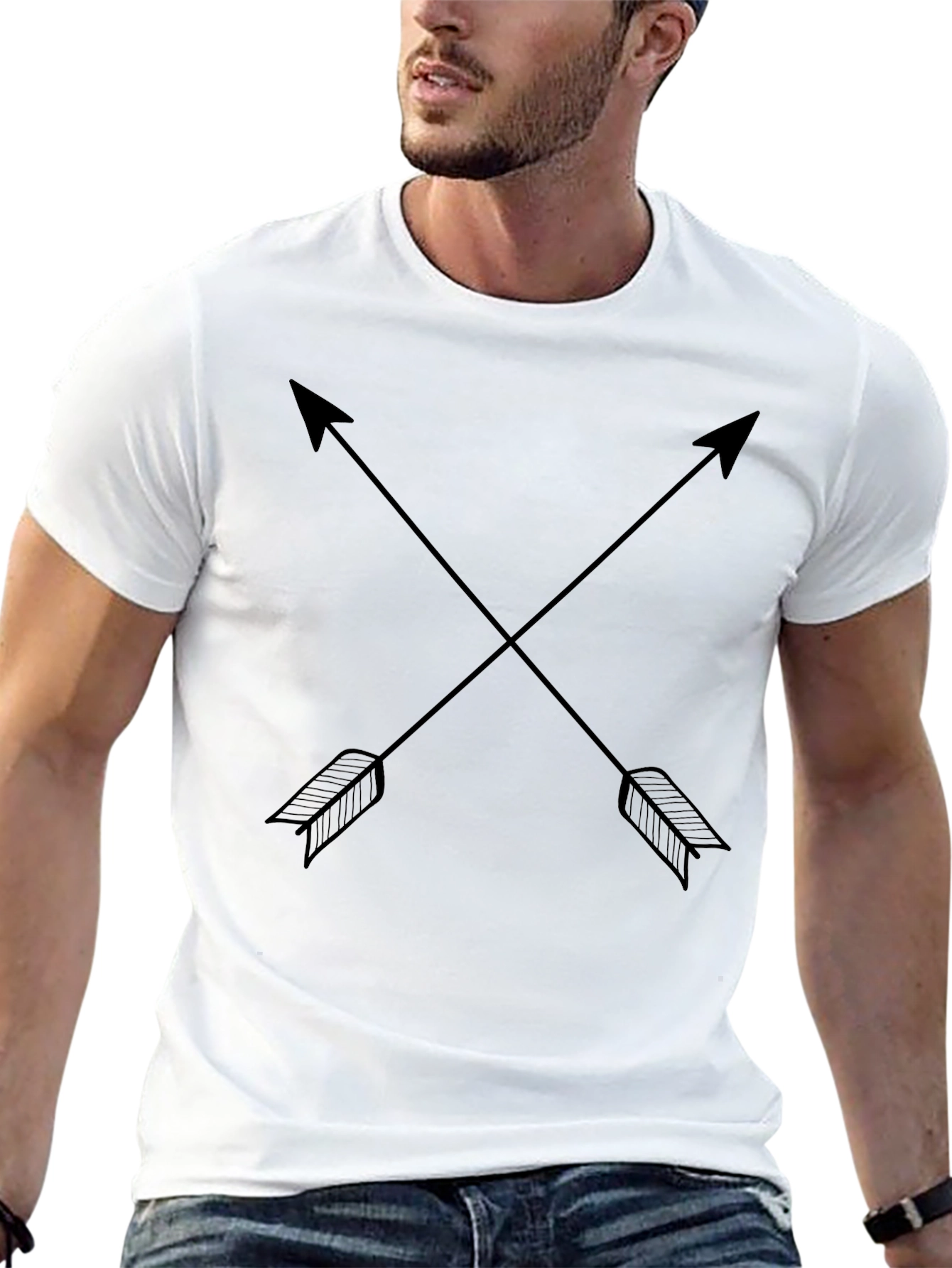 Crossed Arrows Graphic Black T-Shirt