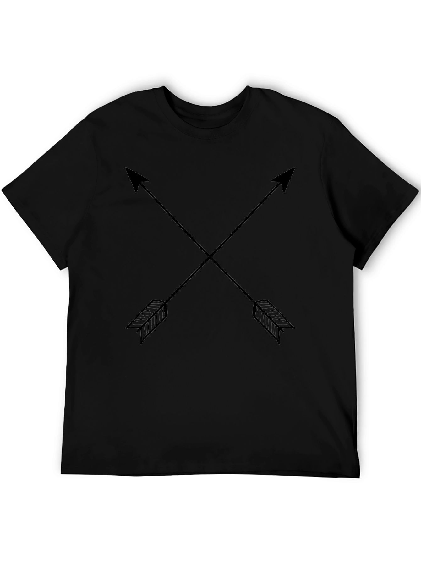 Crossed Arrows Graphic Black T-Shirt