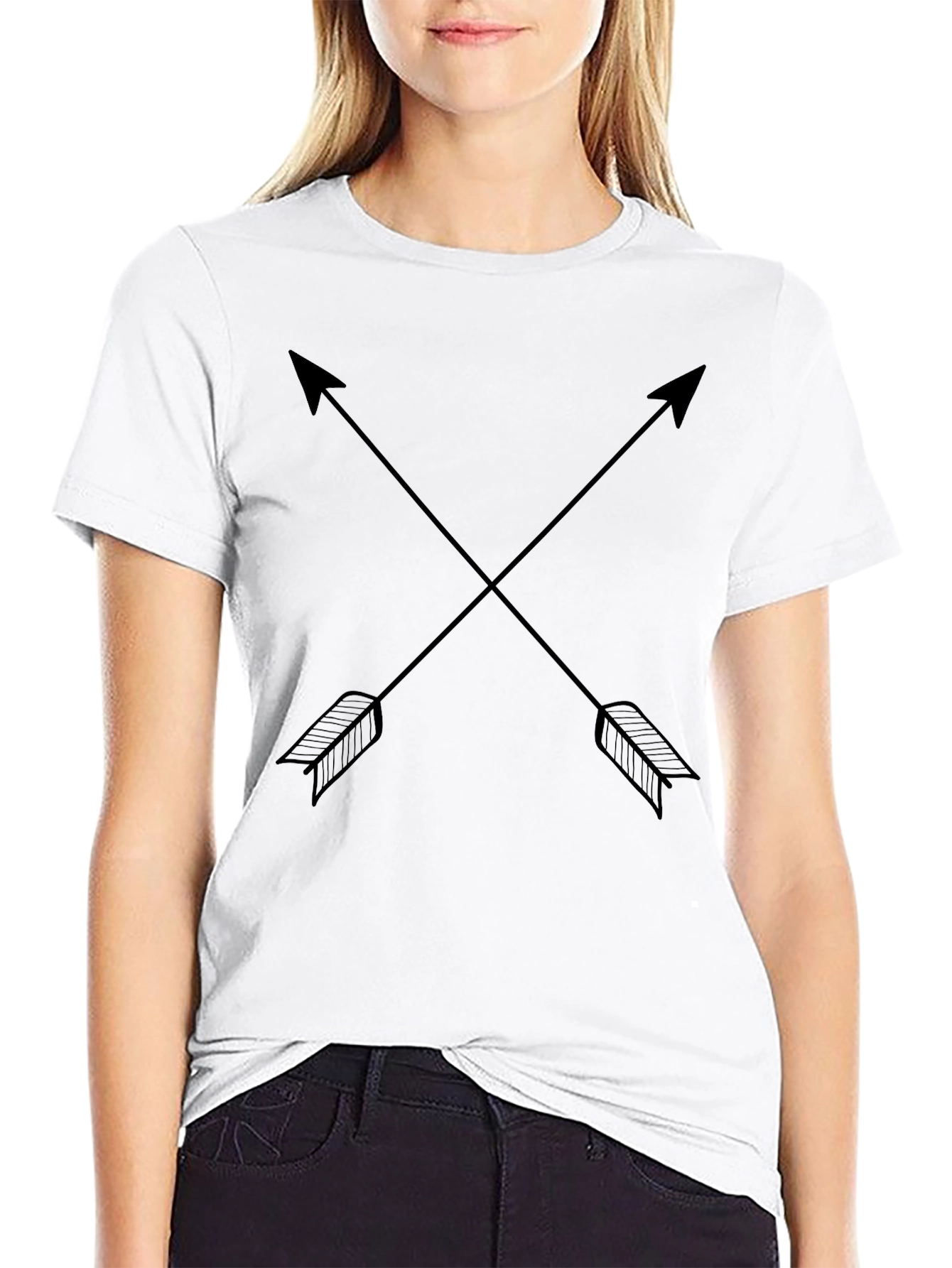 Crossed Arrows Graphic Black T-Shirt
