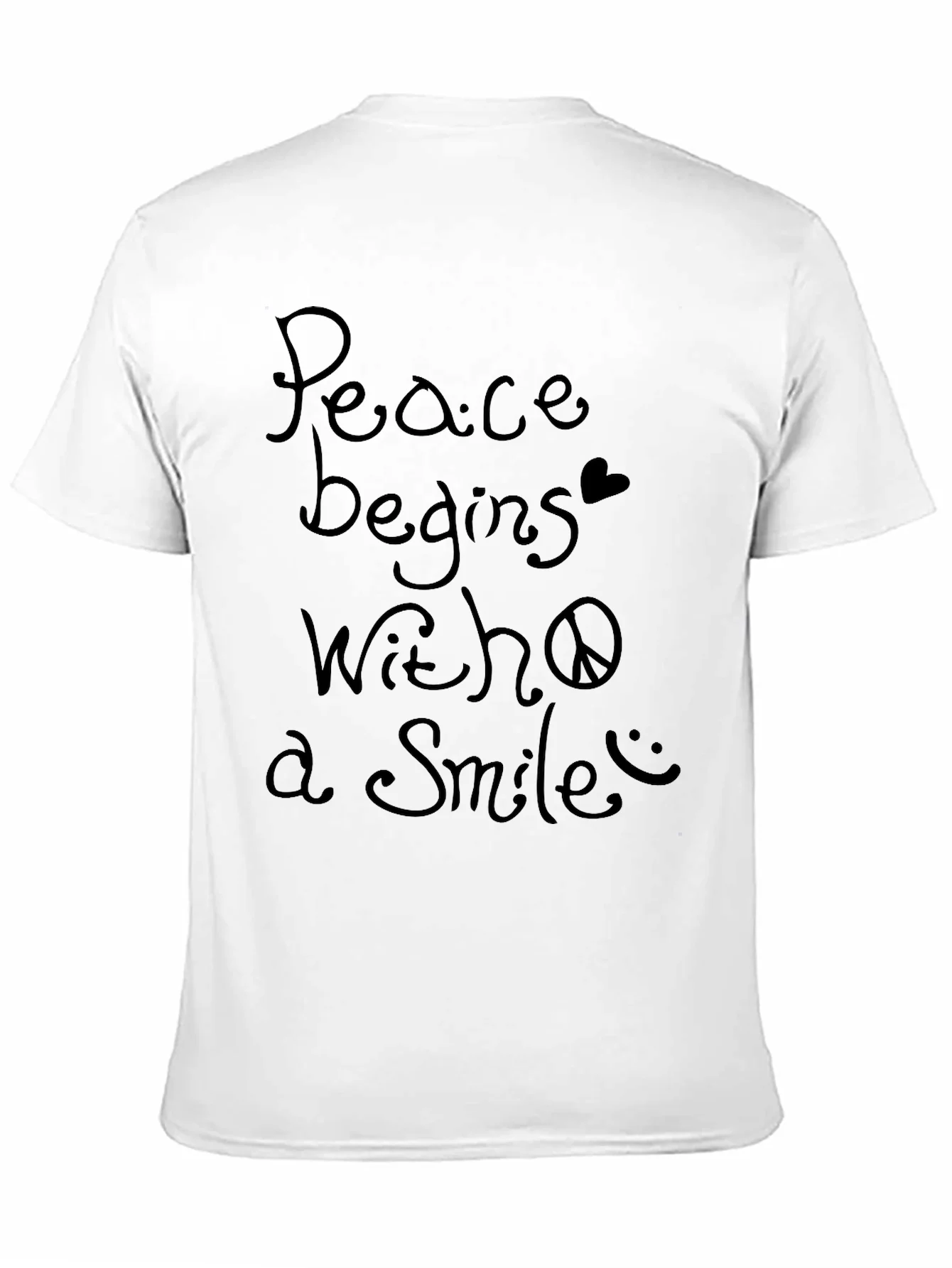 Peace Begins With a Smile Graphic T-Shirt