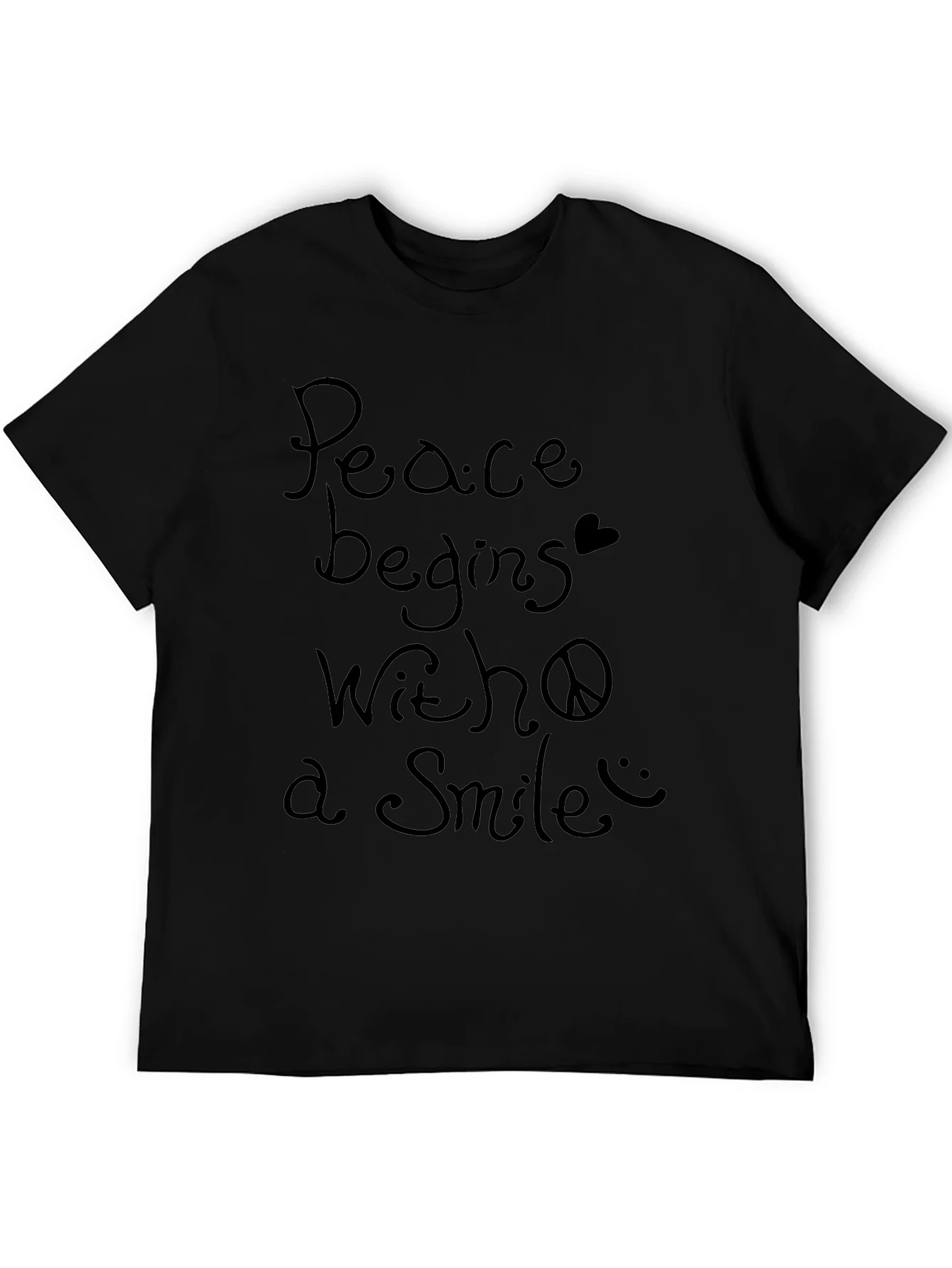 Peace Begins With a Smile Graphic T-Shirt
