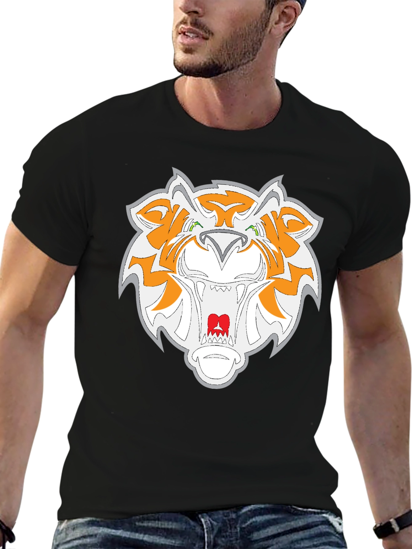 Tiger Graphic Black T-Shirt - Mens Fashion Tee
