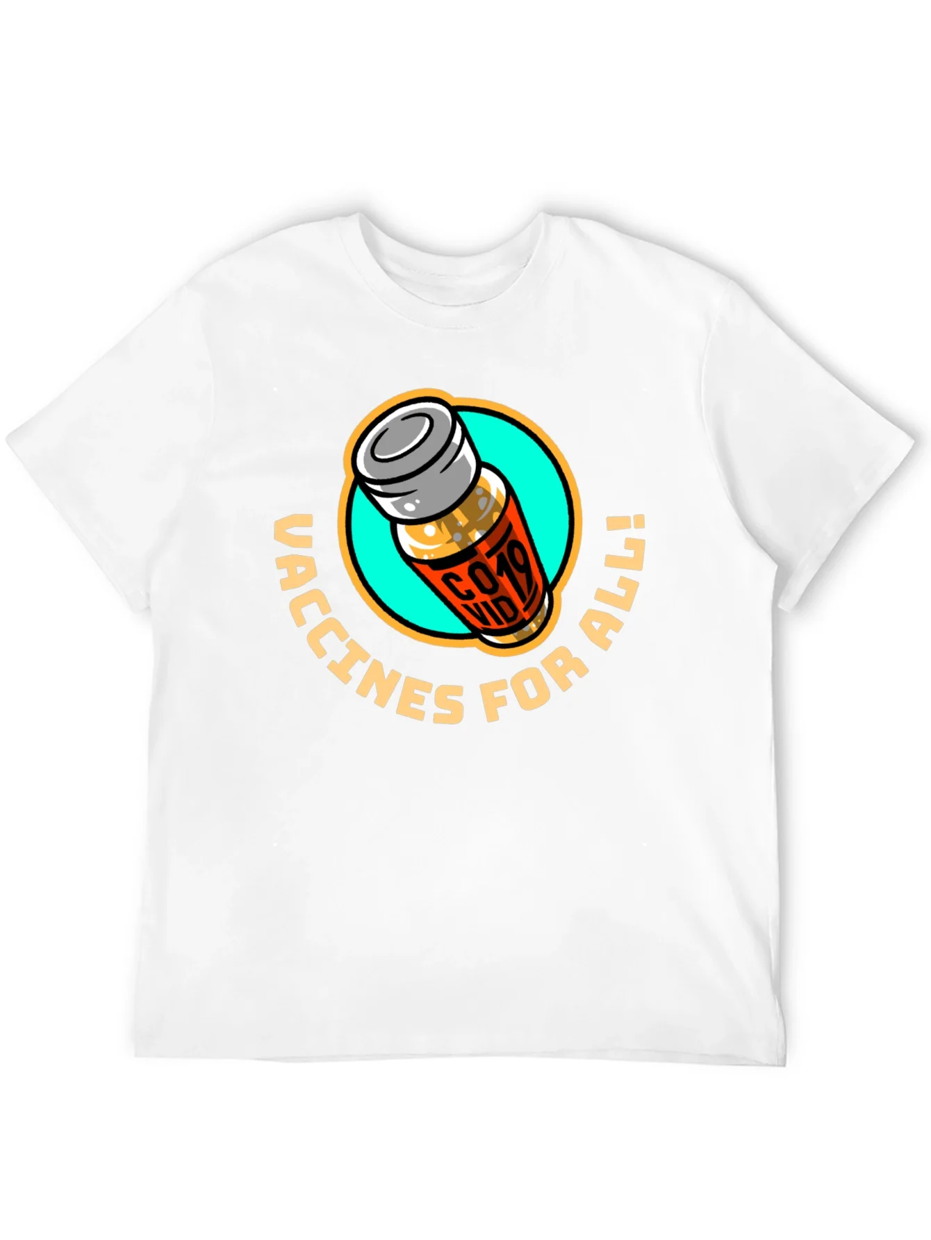 Vaccines For All T-Shirt - Modern Graphic Tee