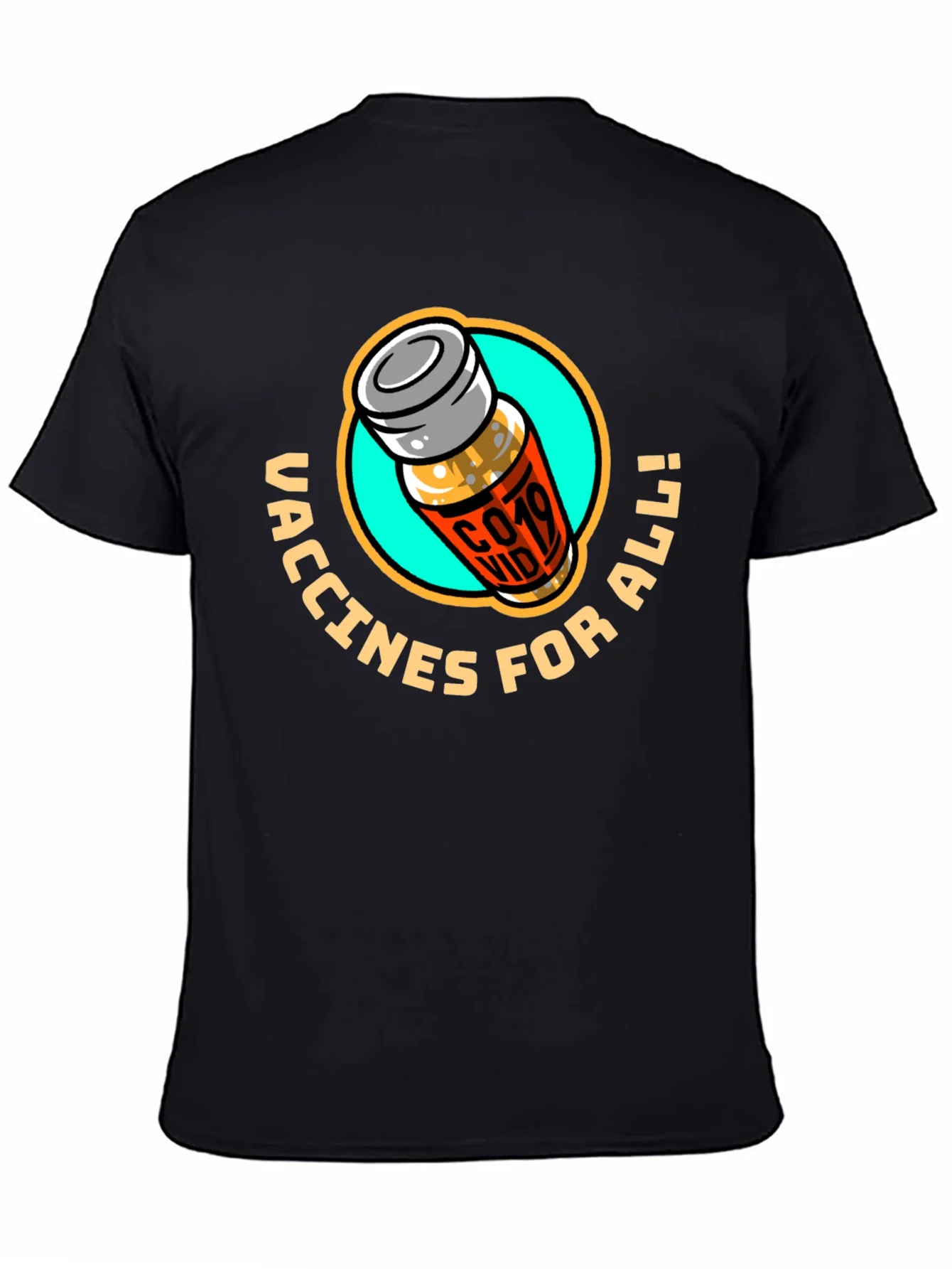 Vaccines For All T-Shirt - Modern Graphic Tee