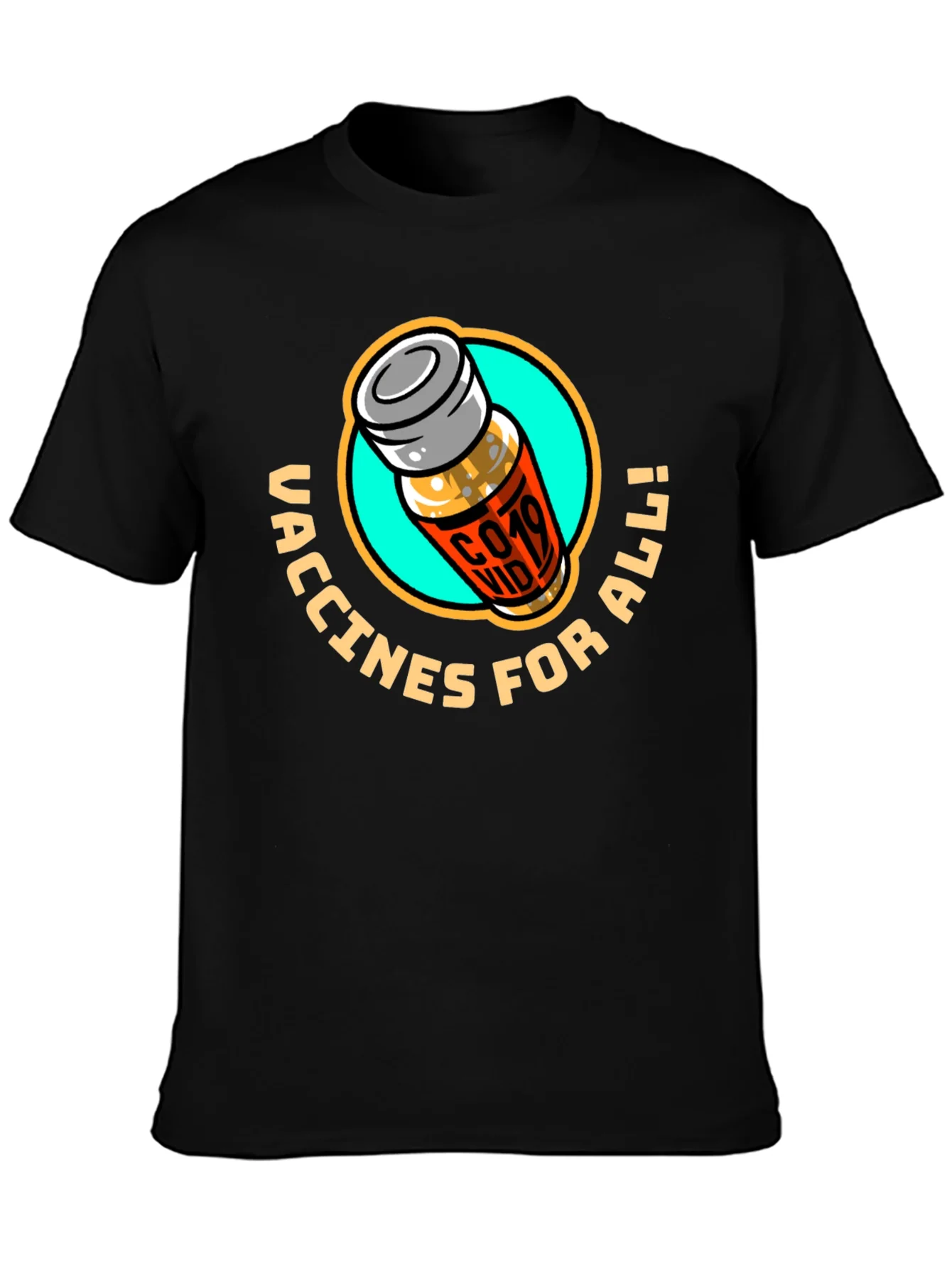 Vaccines For All T-Shirt - Modern Graphic Tee