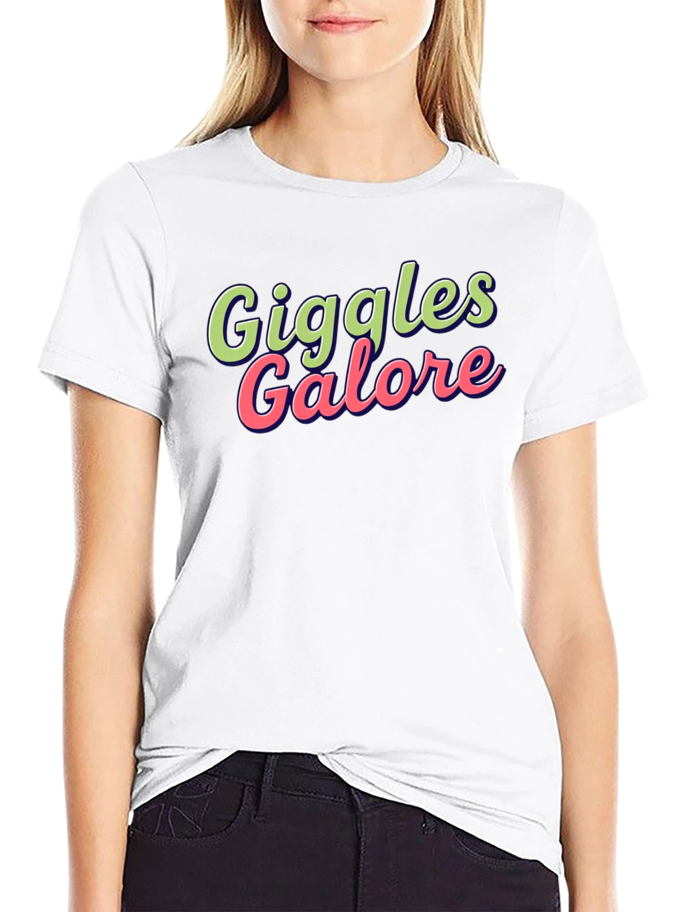 Giggles Galore Graphic Tee - Fun Black T-Shirt