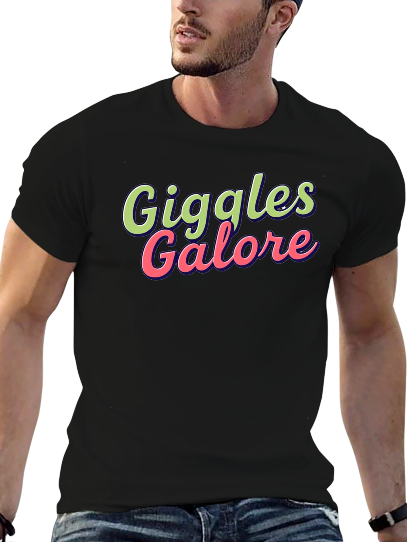 Giggles Galore Graphic Tee - Fun Black T-Shirt