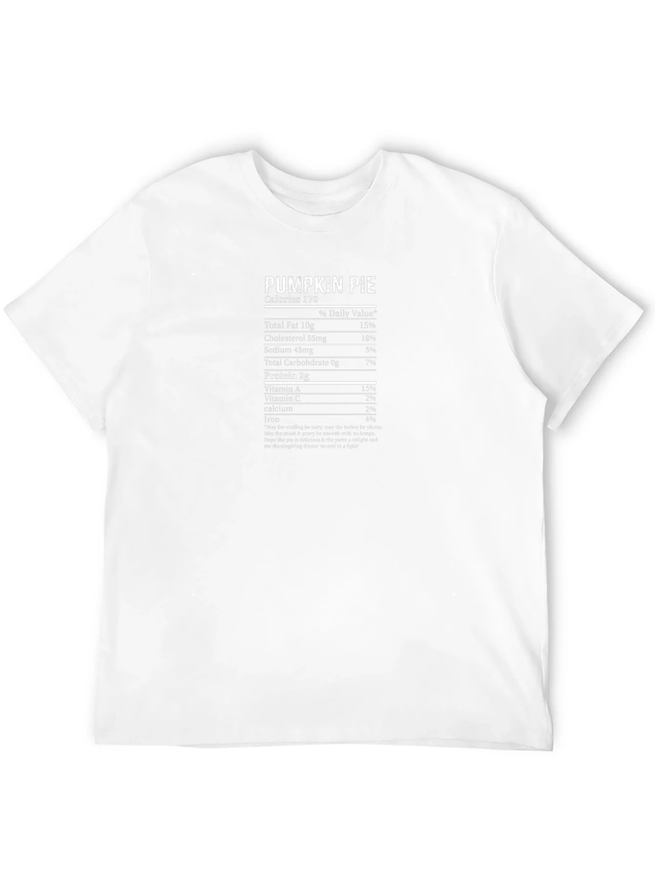 Pumpkin Pie Nutrition Facts T-Shirt