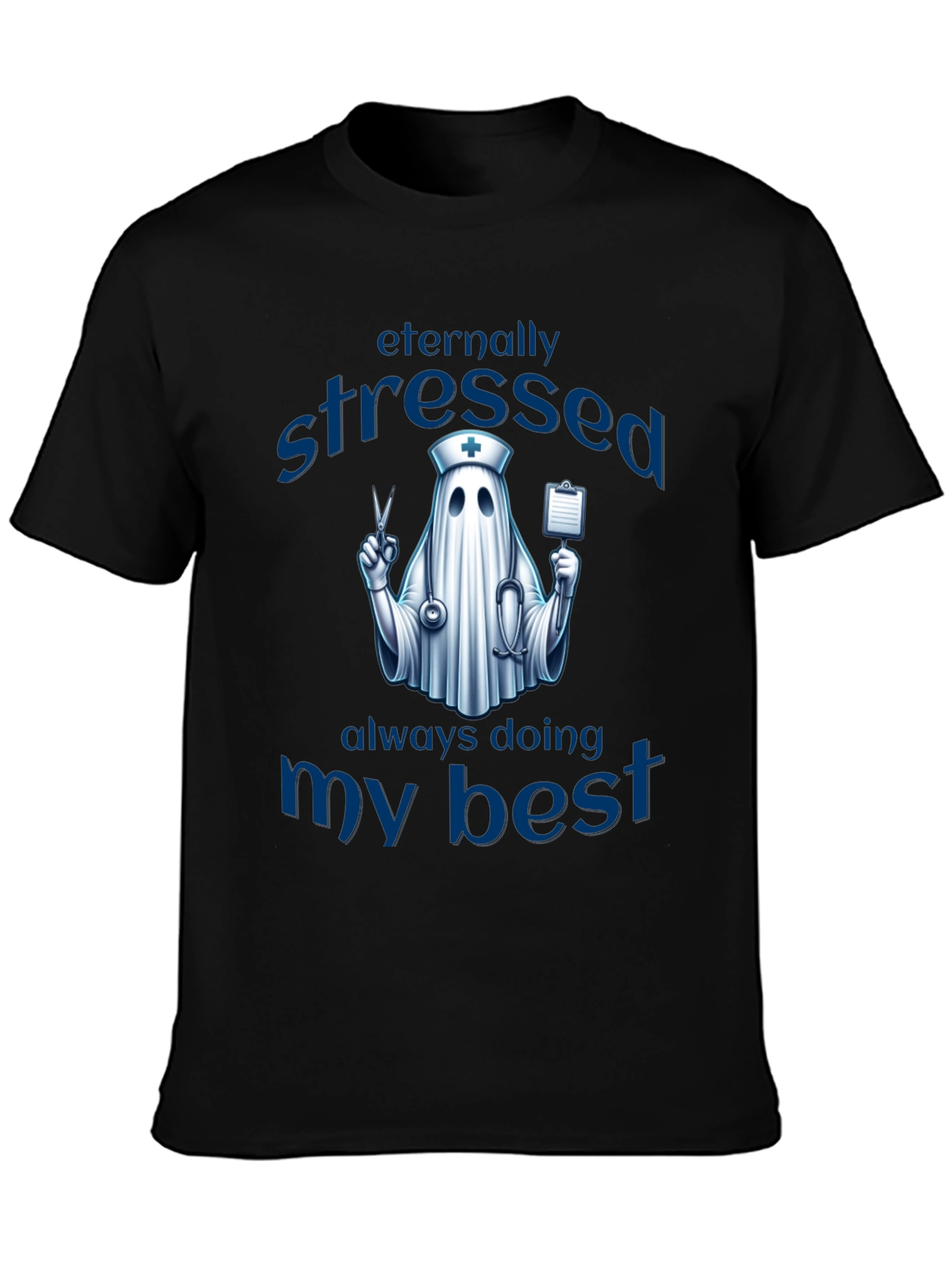 Eternally Stressed Nurse Ghost T-Shirt