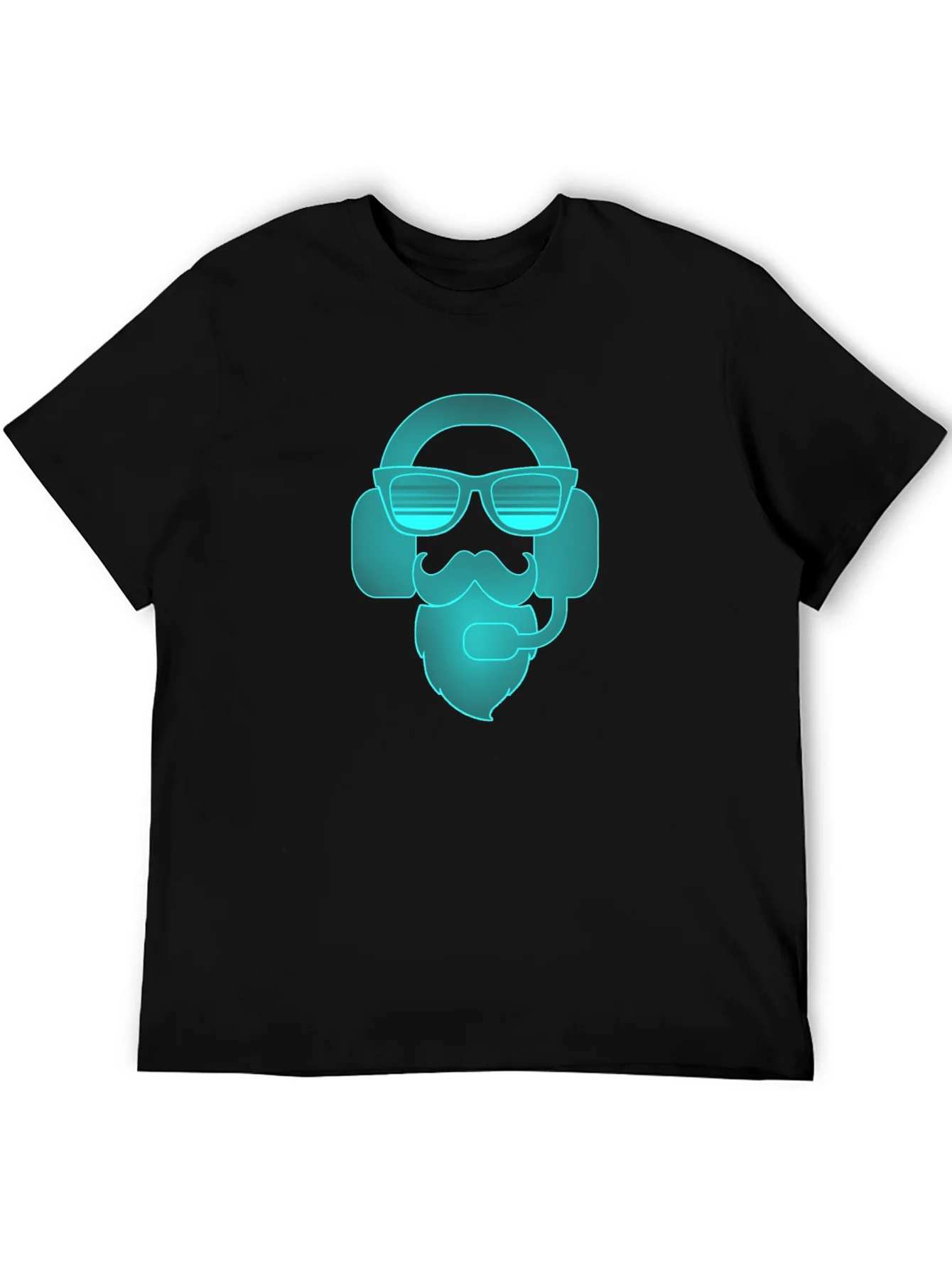 Gamer Beard T-Shirt - Black Cool Design