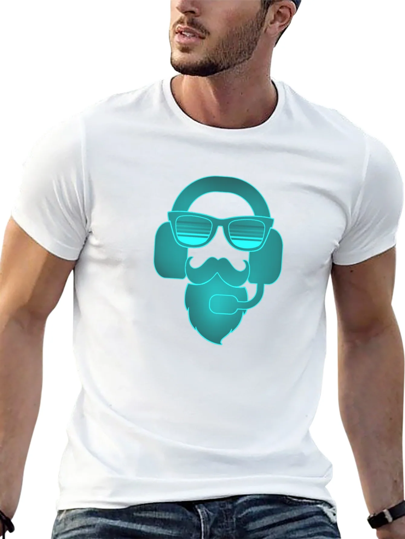 Gamer Beard T-Shirt - Black Cool Design