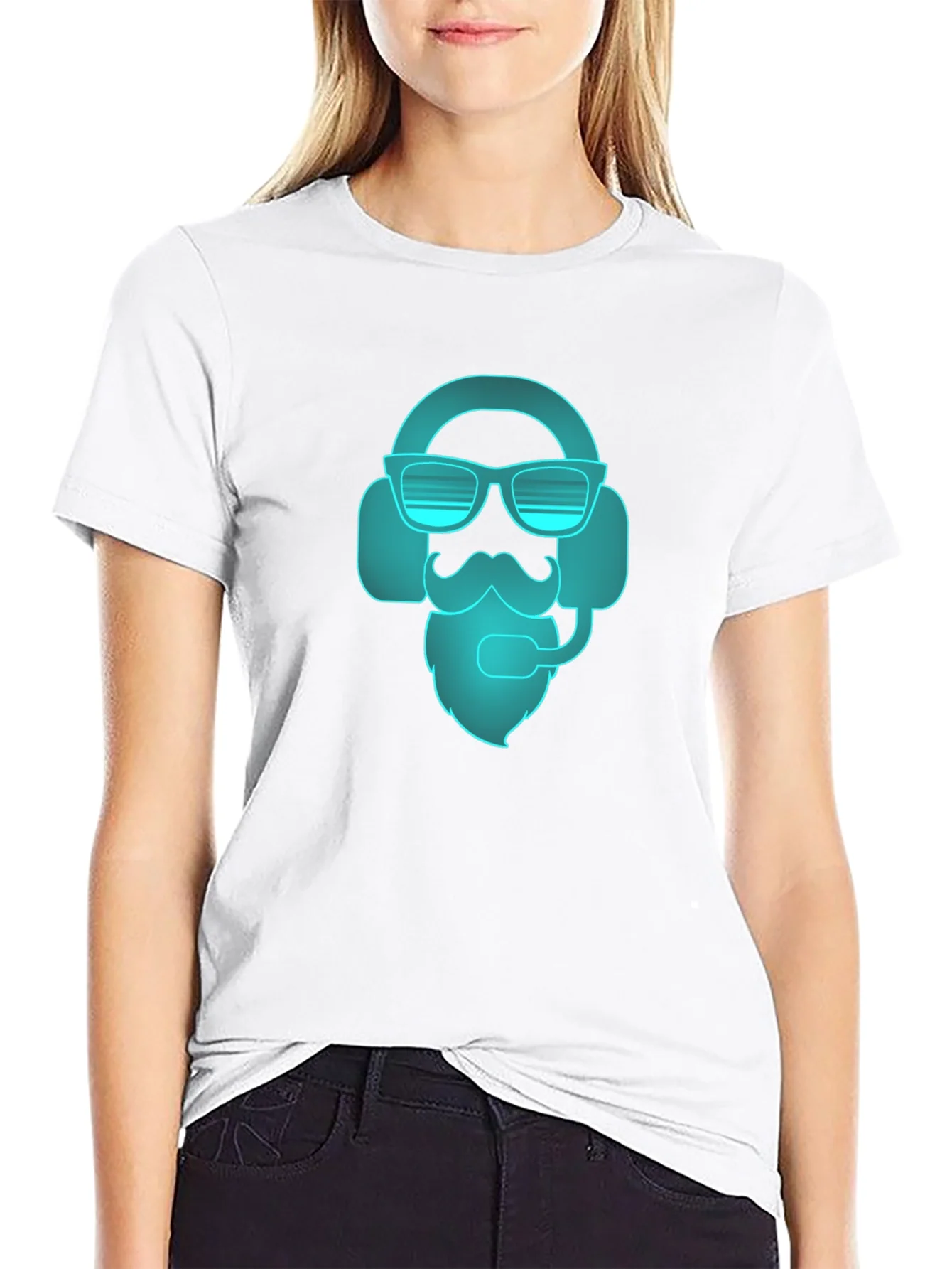 Gamer Beard T-Shirt - Black Cool Design