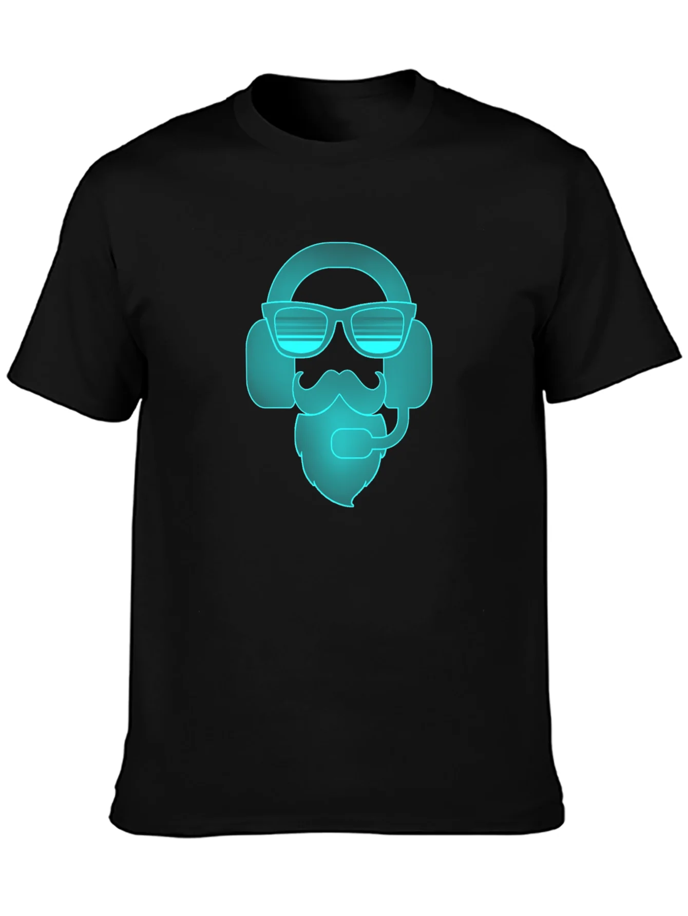 Gamer Beard T-Shirt - Black Cool Design