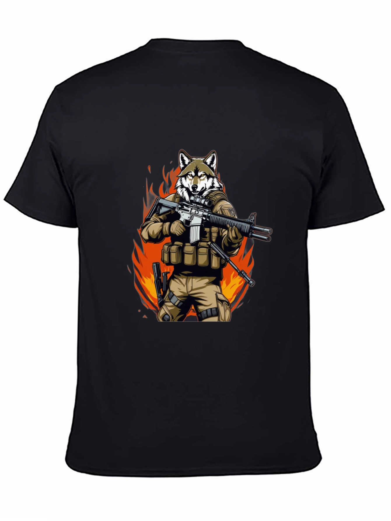 Tactical Wolf T-Shirt - Military Style Graphic Tee