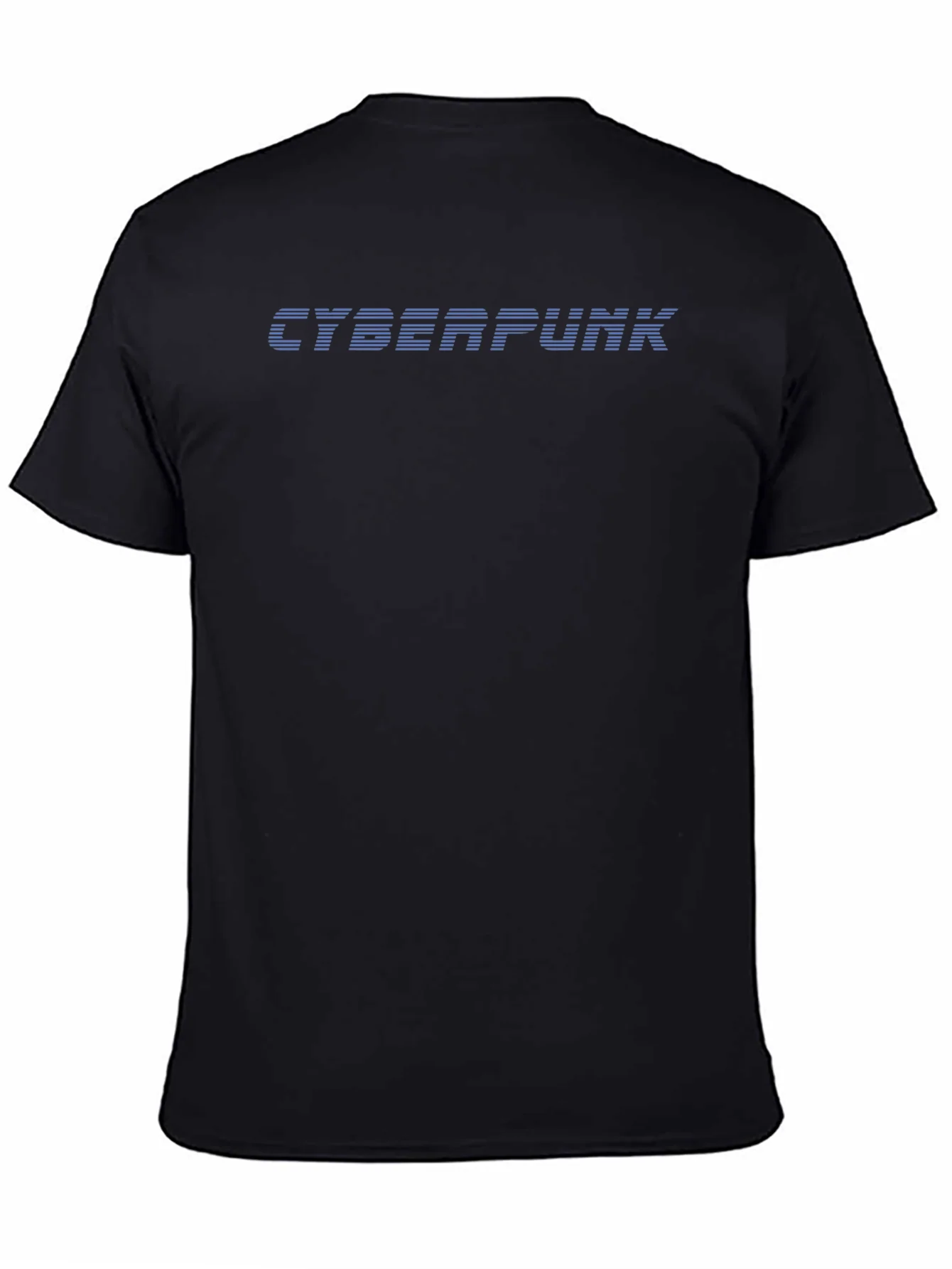 Cyberpunk Graphic Tee - Black Crew Neck T-Shirt