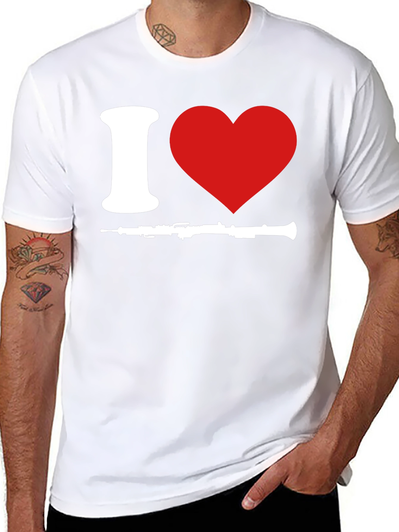 I Love Oboe T-Shirt - Musicians Apparel