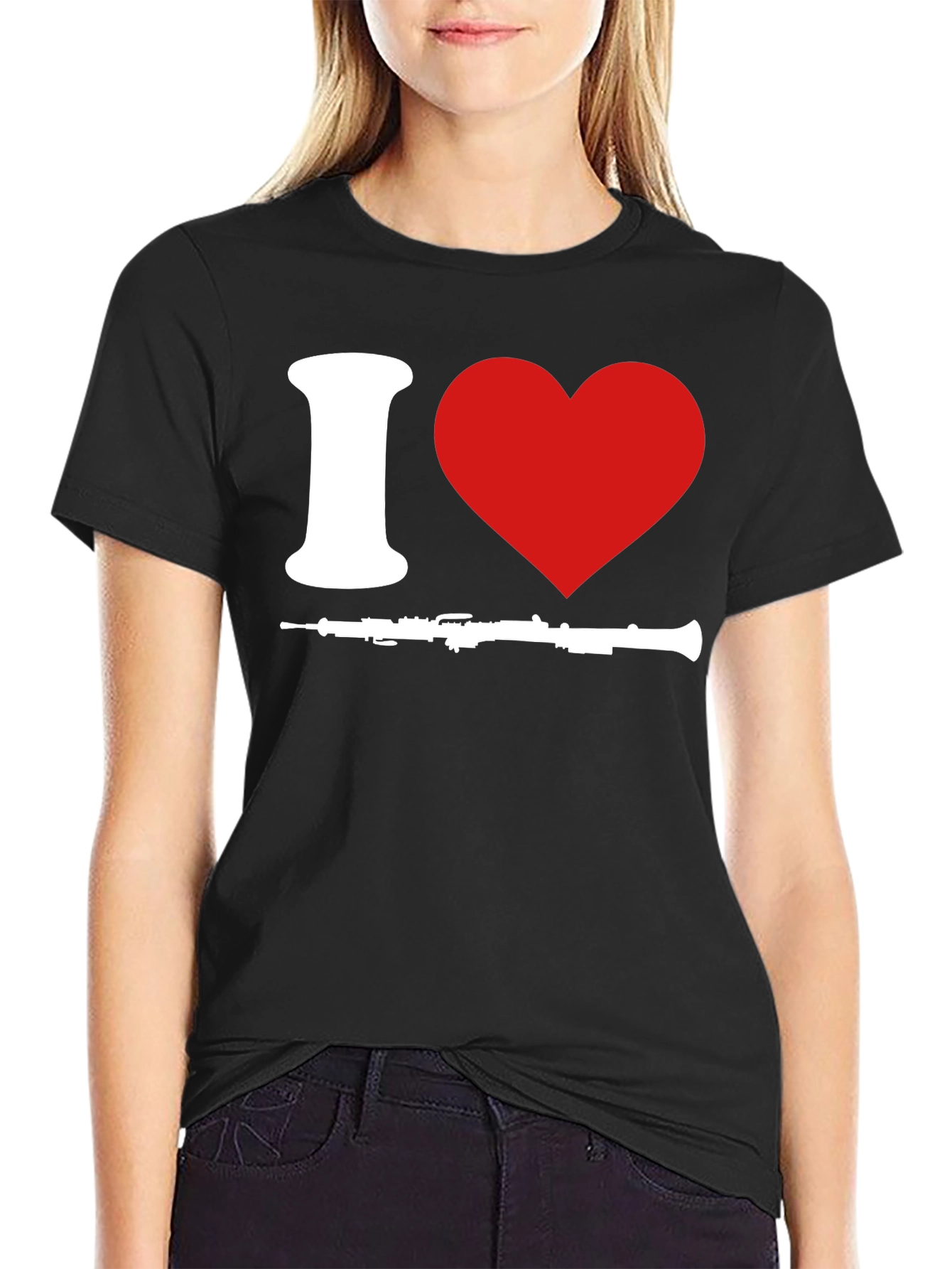 I Love Oboe T-Shirt - Musicians Apparel