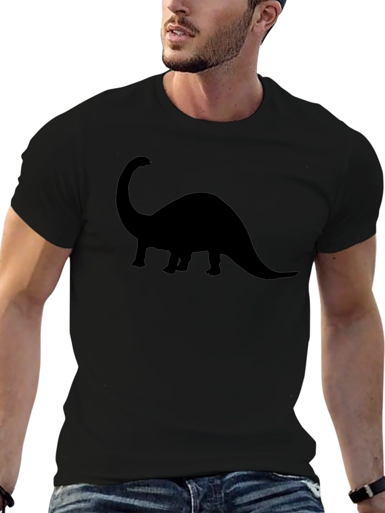 Dinosaur Silhouette T-Shirt - Classic Black Tee