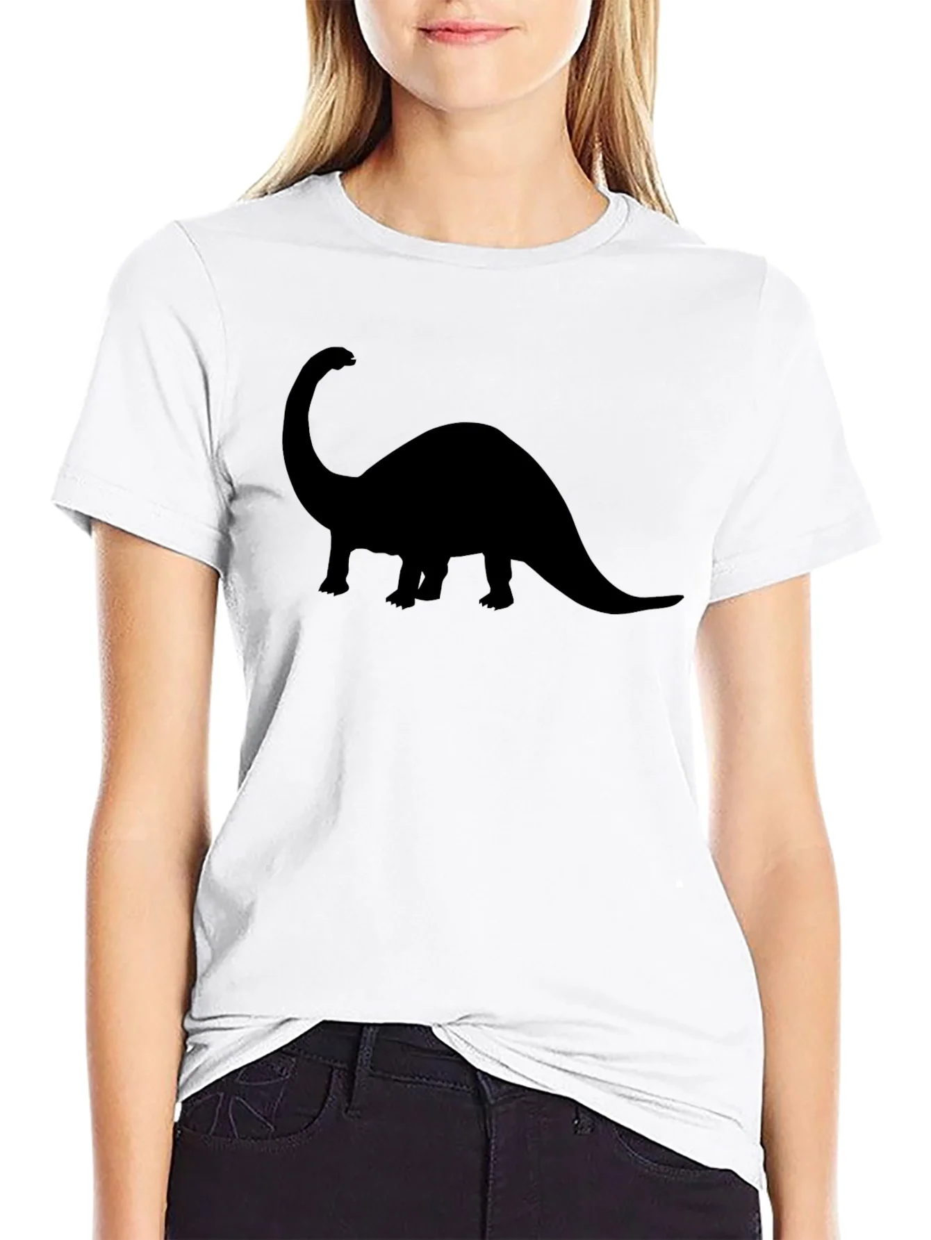 Dinosaur Silhouette T-Shirt - Classic Black Tee