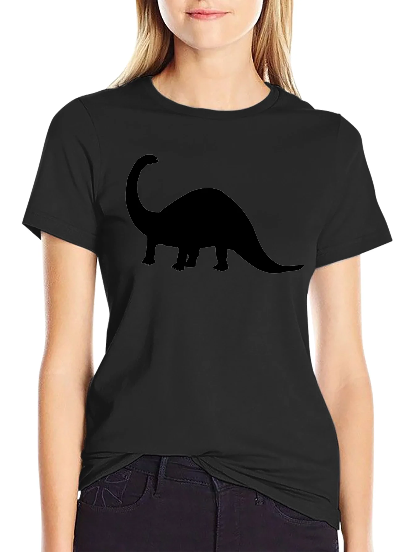 Dinosaur Silhouette T-Shirt - Classic Black Tee