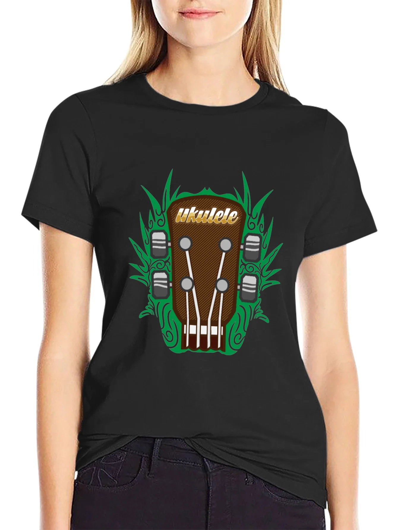 Ukulele Headstock Graphic Tee - Music Lovers T-Shirt