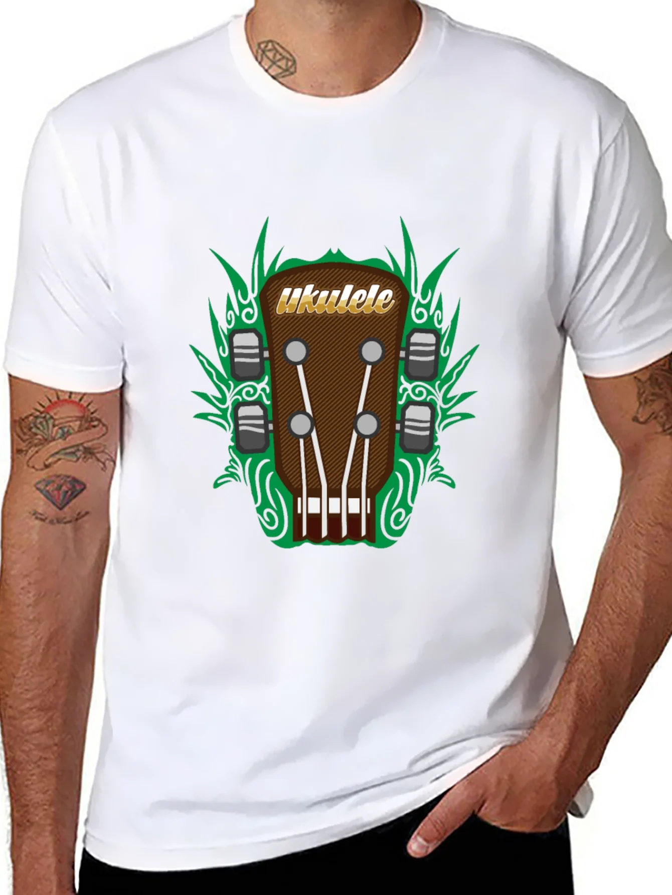 Ukulele Headstock Graphic Tee - Music Lovers T-Shirt