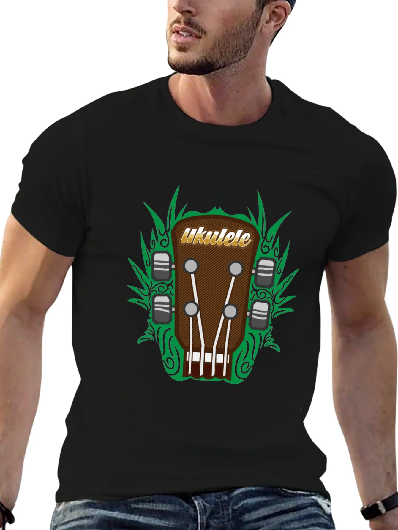 Ukulele Headstock Graphic Tee - Music Lovers T-Shirt
