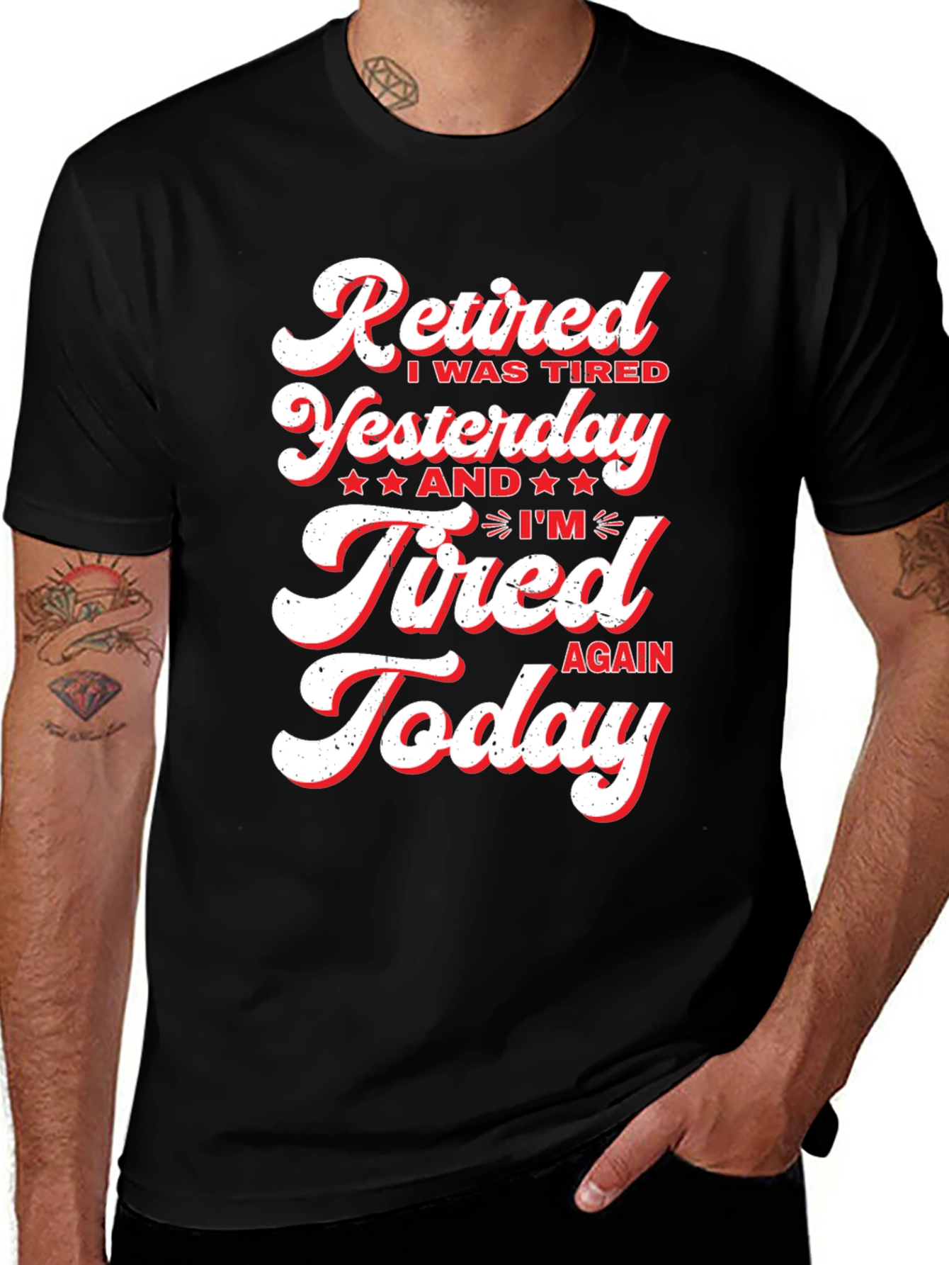Retired & Tired Graphic T-Shirt