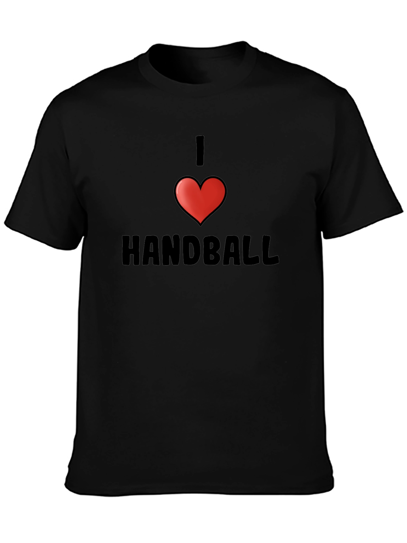 I Love Handball Black T-Shirt