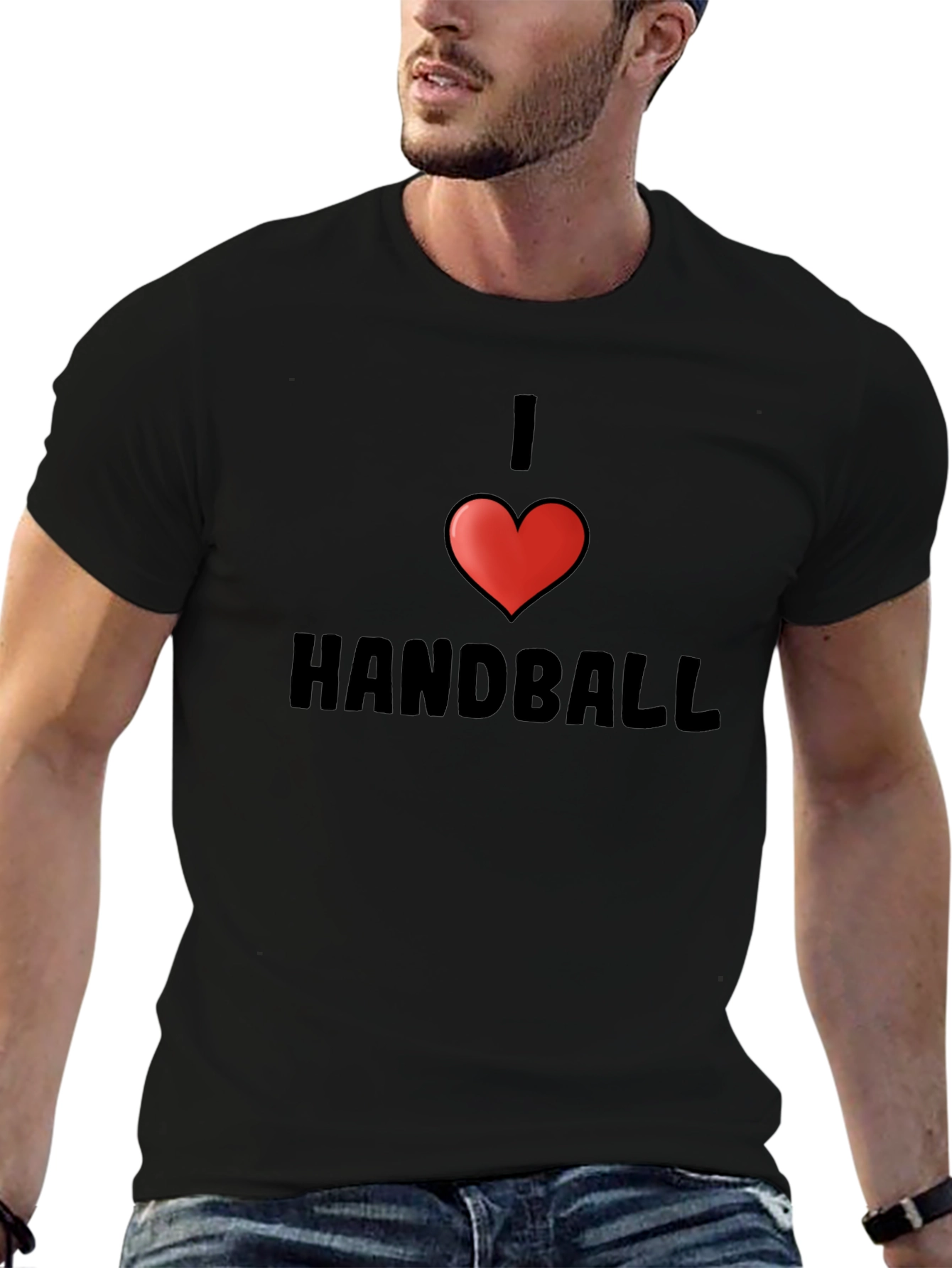 I Love Handball Black T-Shirt