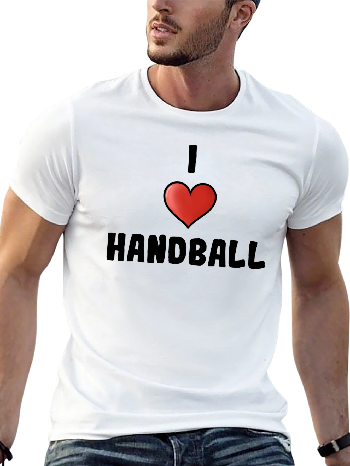 I Love Handball Black T-Shirt