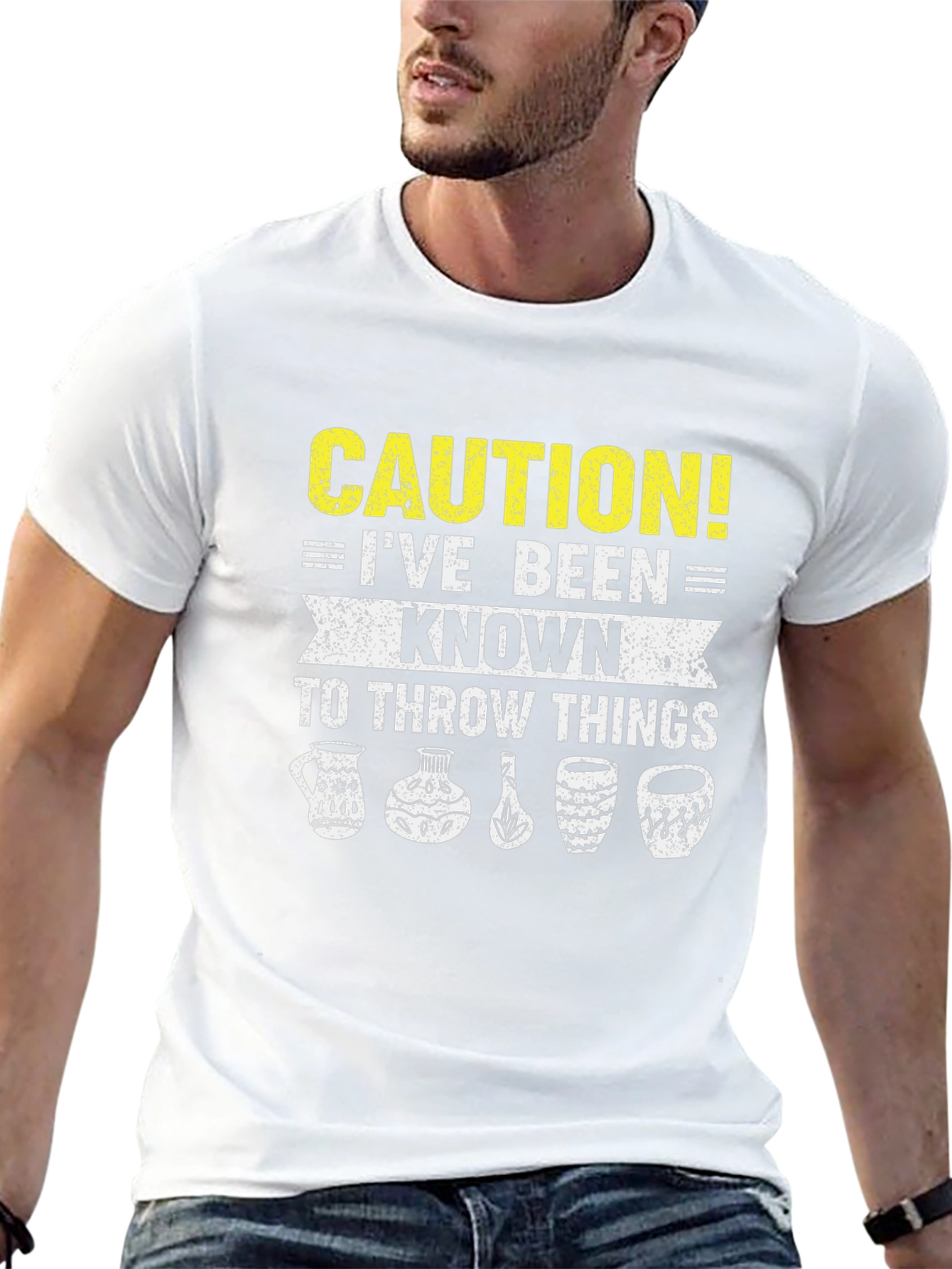 Caution I Throw Things Pottery T-Shirt