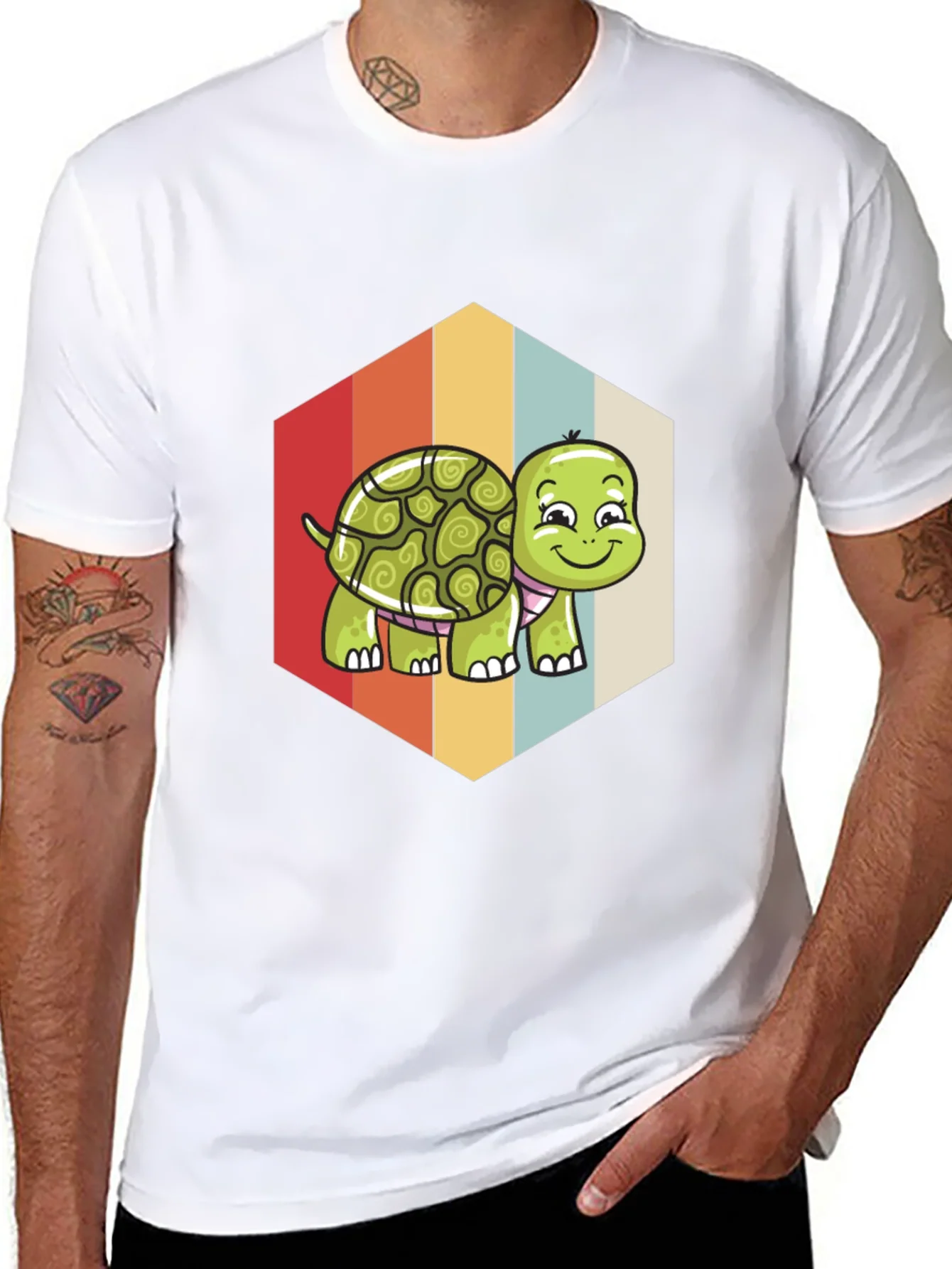 Retro Turtle T-Shirt - Cute Graphic Tee