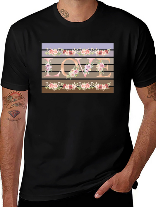 Floral LOVE T-Shirt - Stylish Graphic Tee